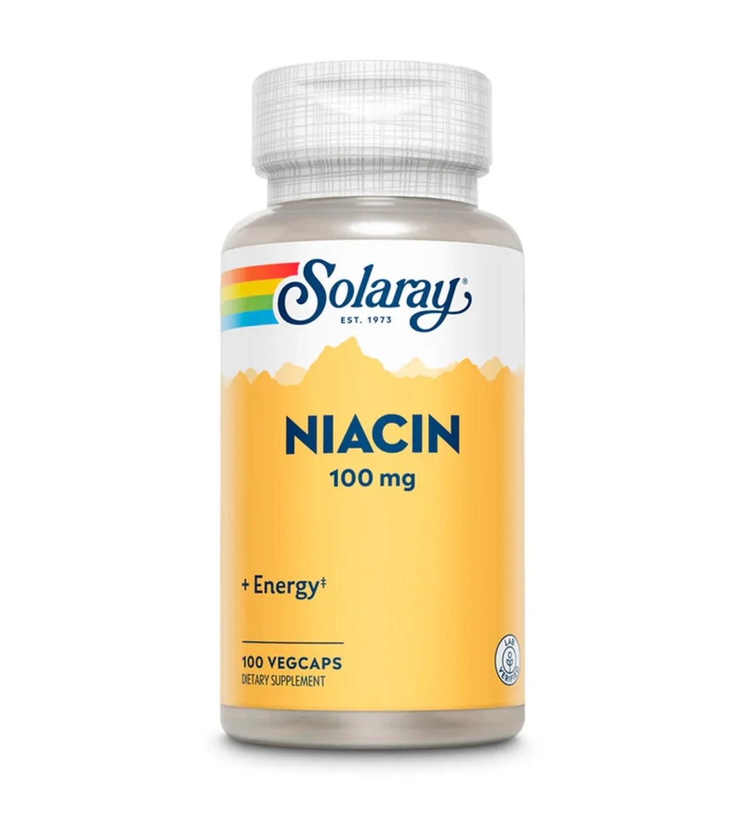 Solaray Niacin 100mg 100 capsules