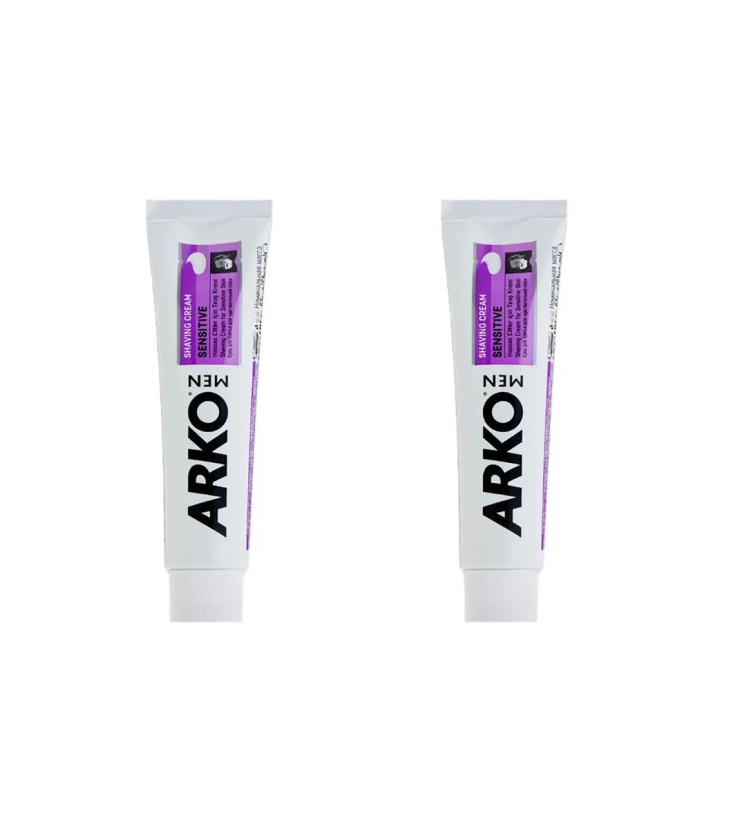 ARKO MEN Sensitive shaving cream 2x65g - Buy Online on GoSupps.com