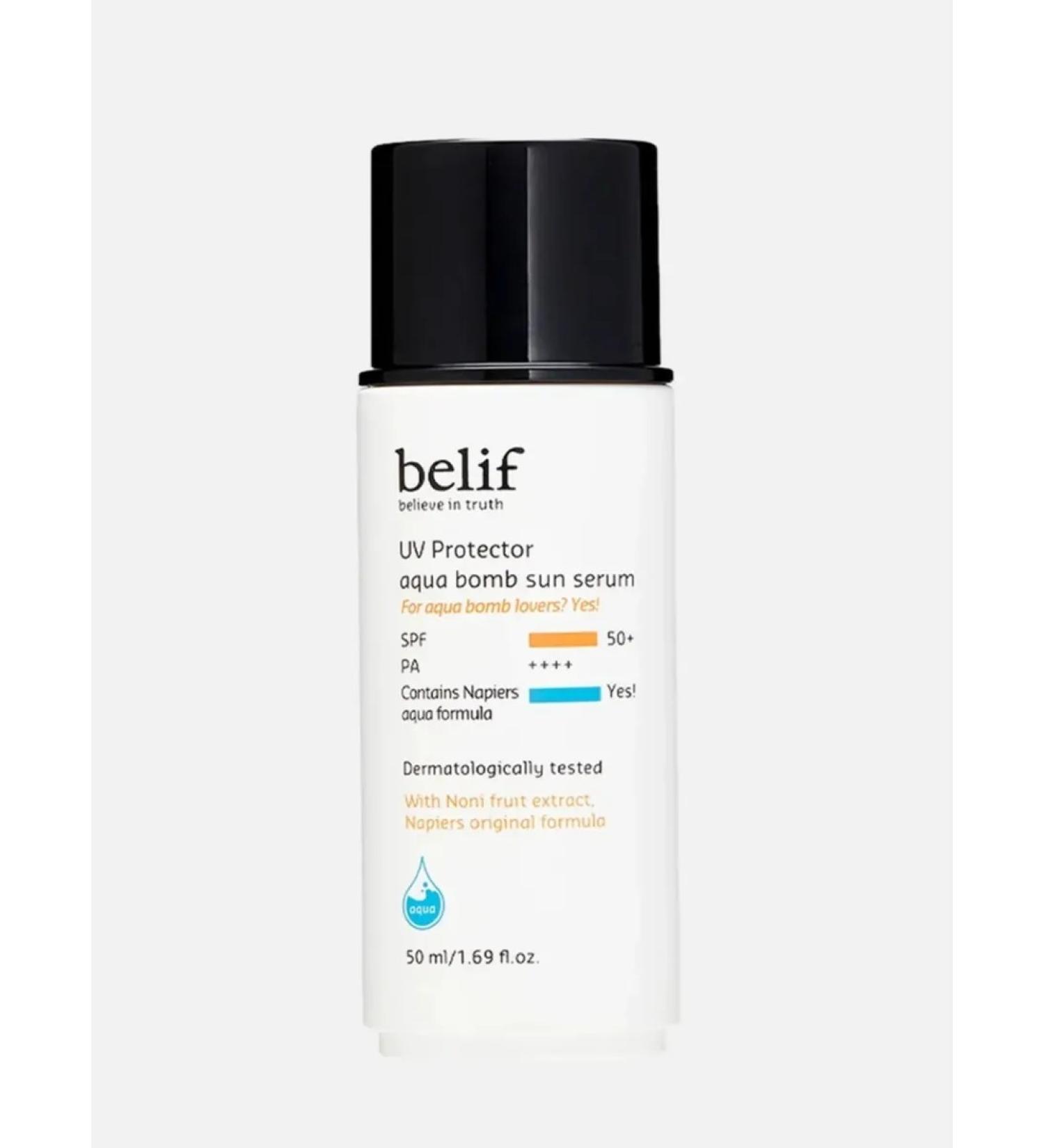 BELIF UV Protector Aqua Bomb SPF50+ Facial Sunscreen Serum - Buy Online on GoSupps.com