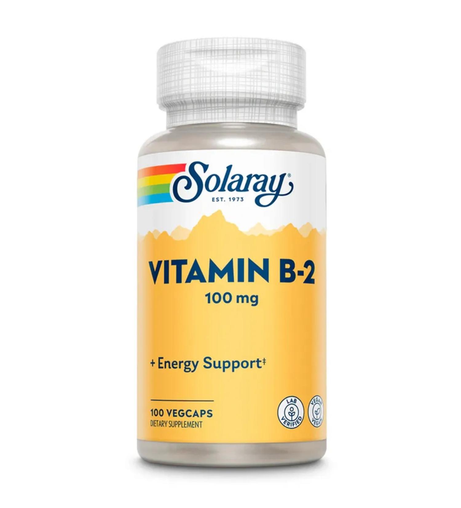 Solaray Vitamin B-2 100MG 100 capsules