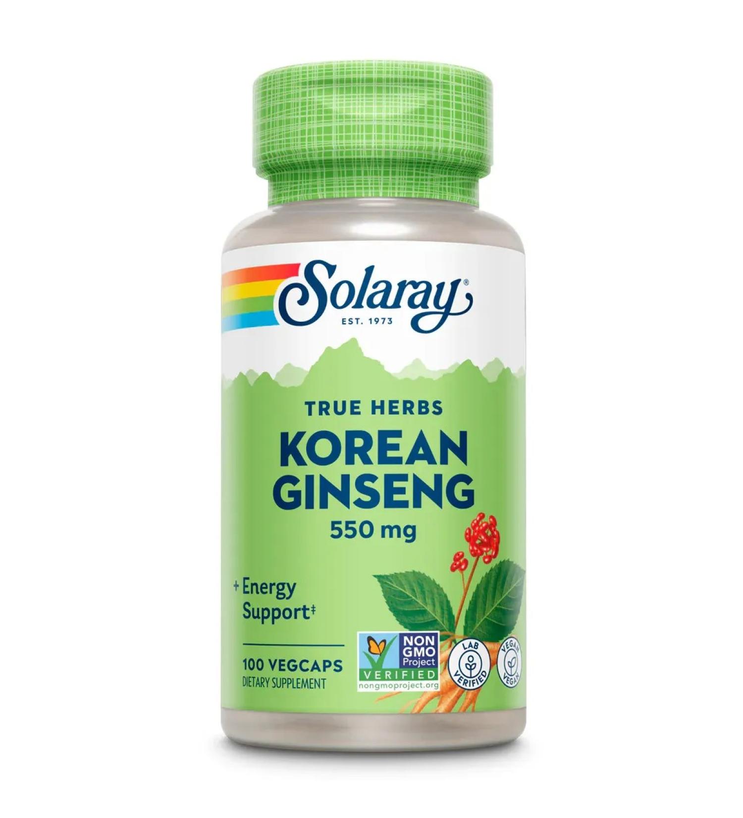Solaray Korean Ginseg 550MG 50 capsules
