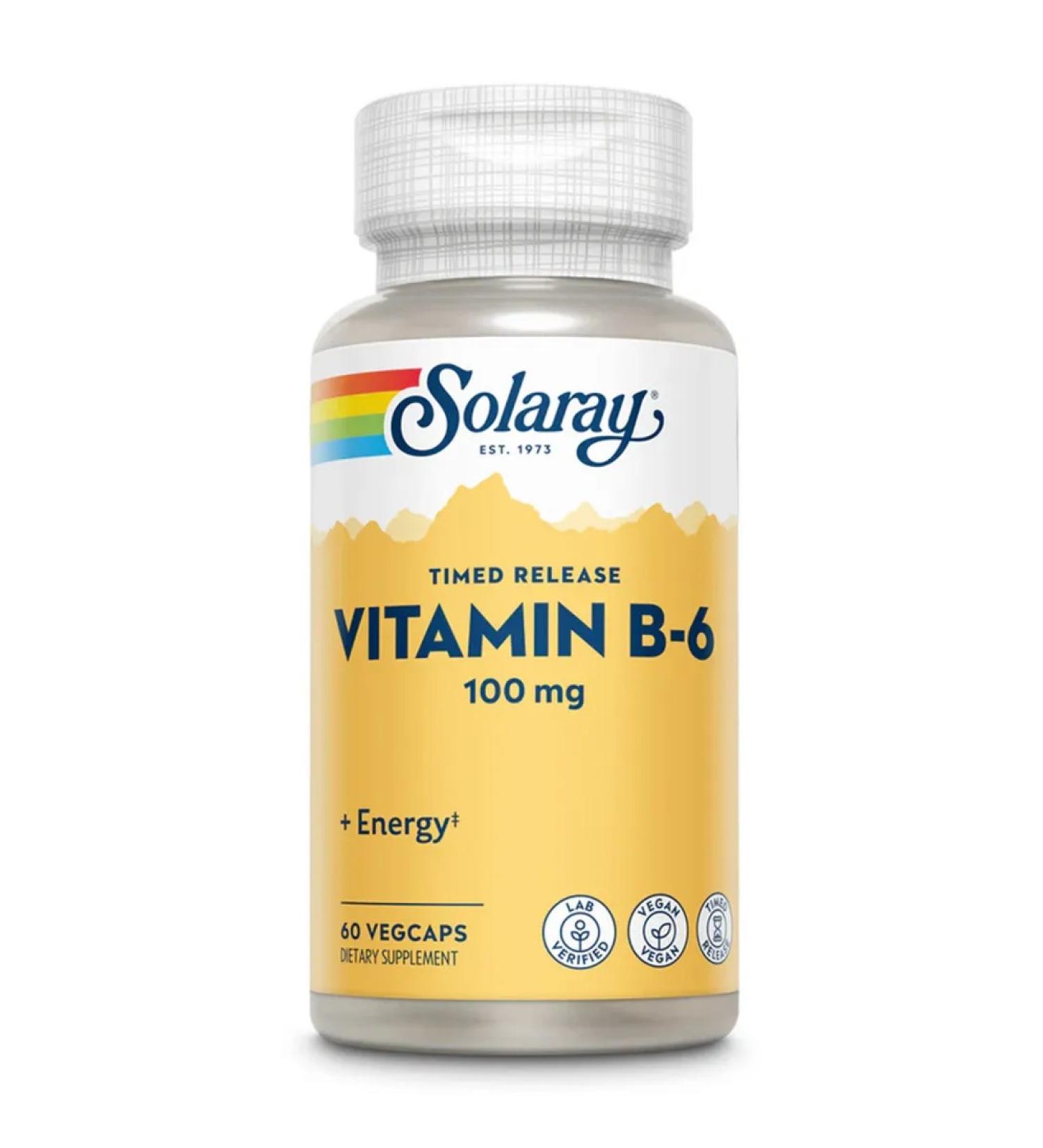 Solaray Vitamin B-6 100MG 60 capsules