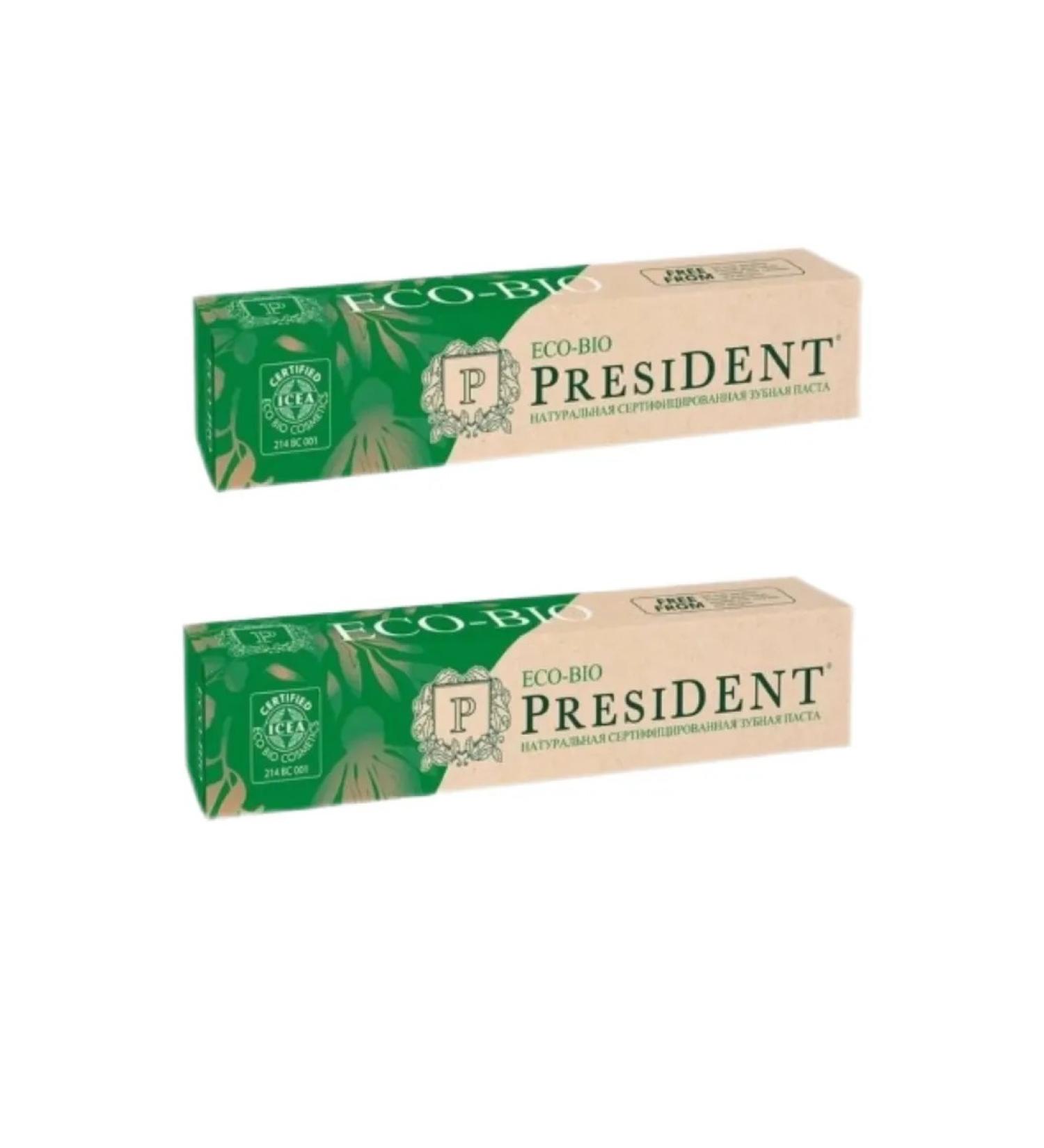 President Toothpaste eco-bio 75 ml 2 pcs - Buy Online on GoSupps.com