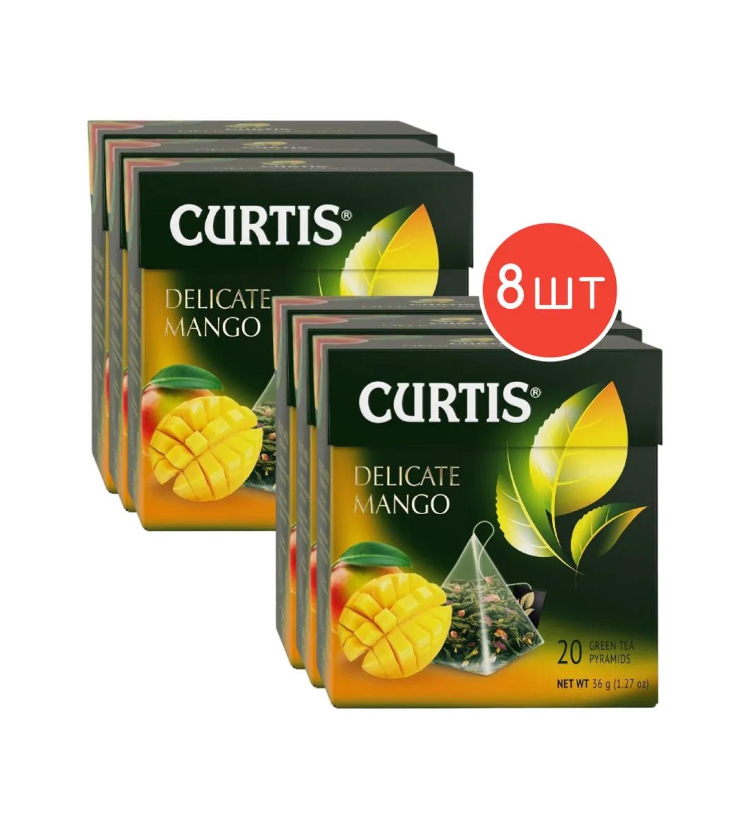 Curtis Green tea Delicate Mango 20 pyramids 8 packs - Buy Online on GoSupps.com