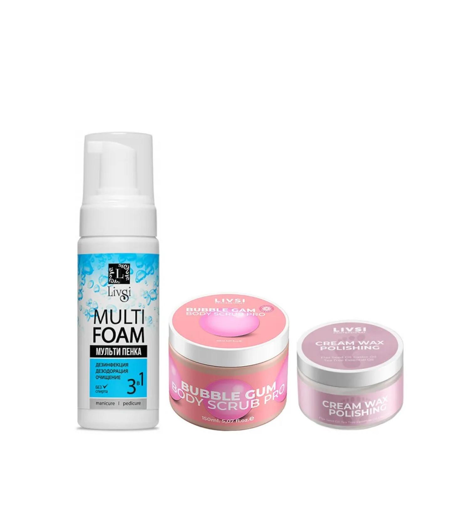 LIVSI A set of multipenka for arms and legs wax and a pedicure scrub - Buy Online on GoSupps.com