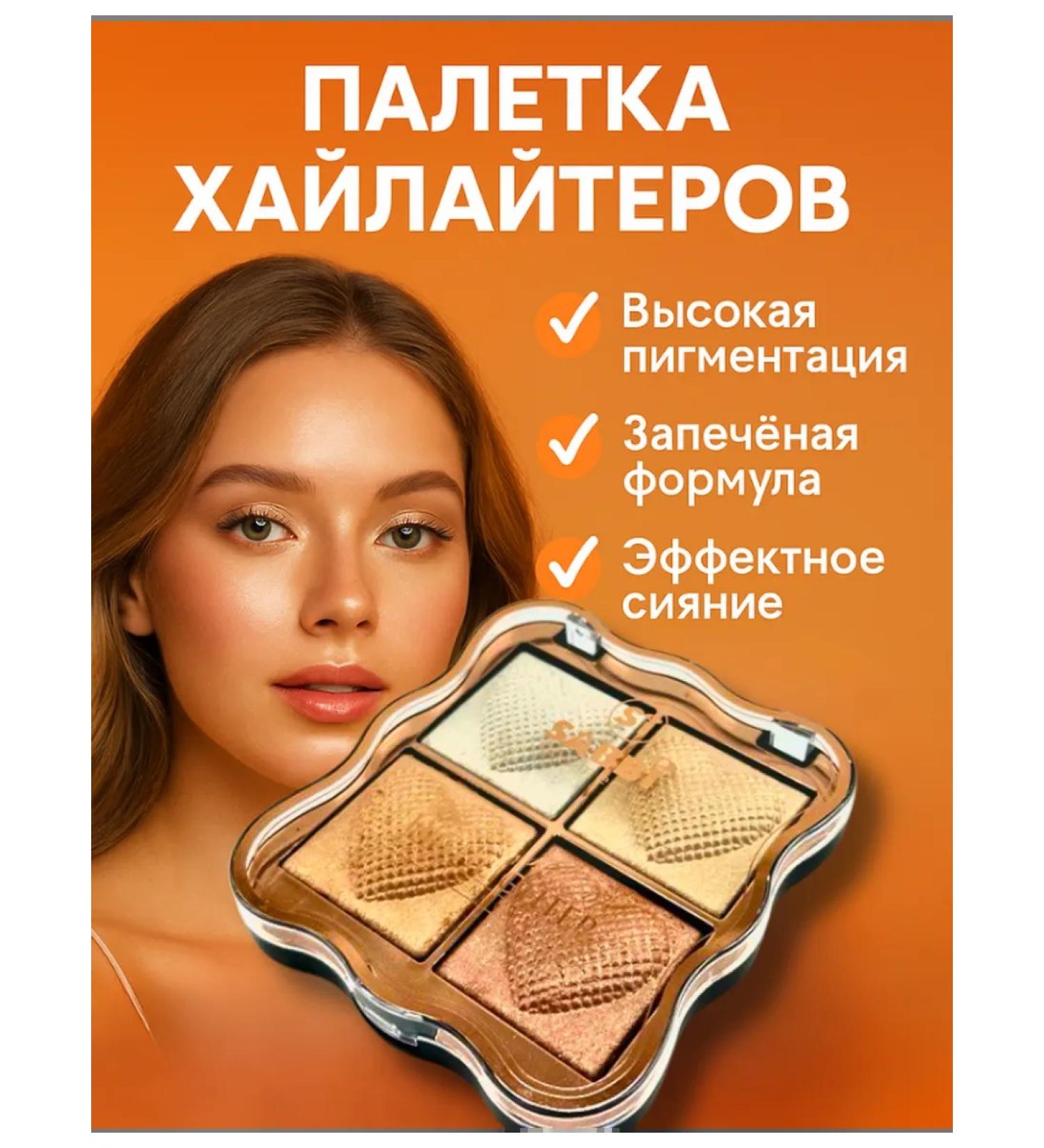 PNA Palette of highlighters for facial makeup and eye 4 shade - Buy Online on GoSupps.com