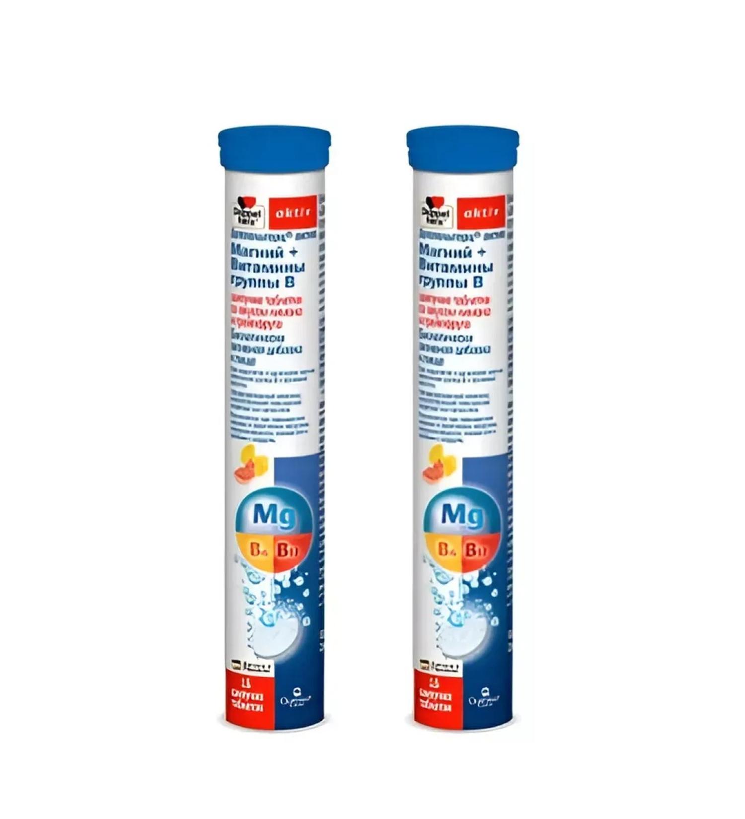 Doppelherz Magnesium + B vitamins in 15 tab. Lemon grapefruit -2pcs - Buy Online on GoSupps.com