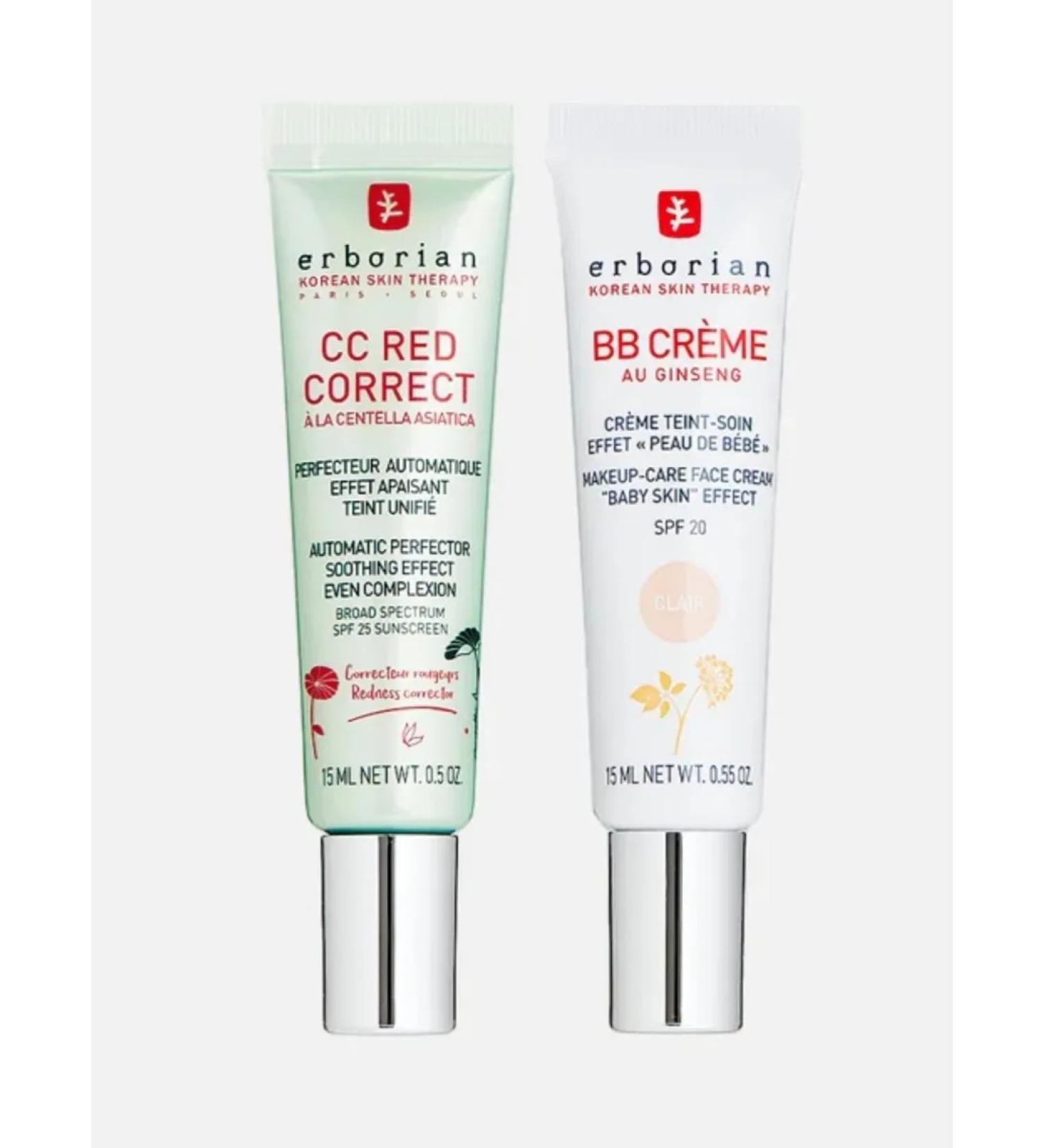 Duet "Perfect Tone" Erborian CC Red Correct & Bb Cream du ... - Buy Online on GoSupps.com