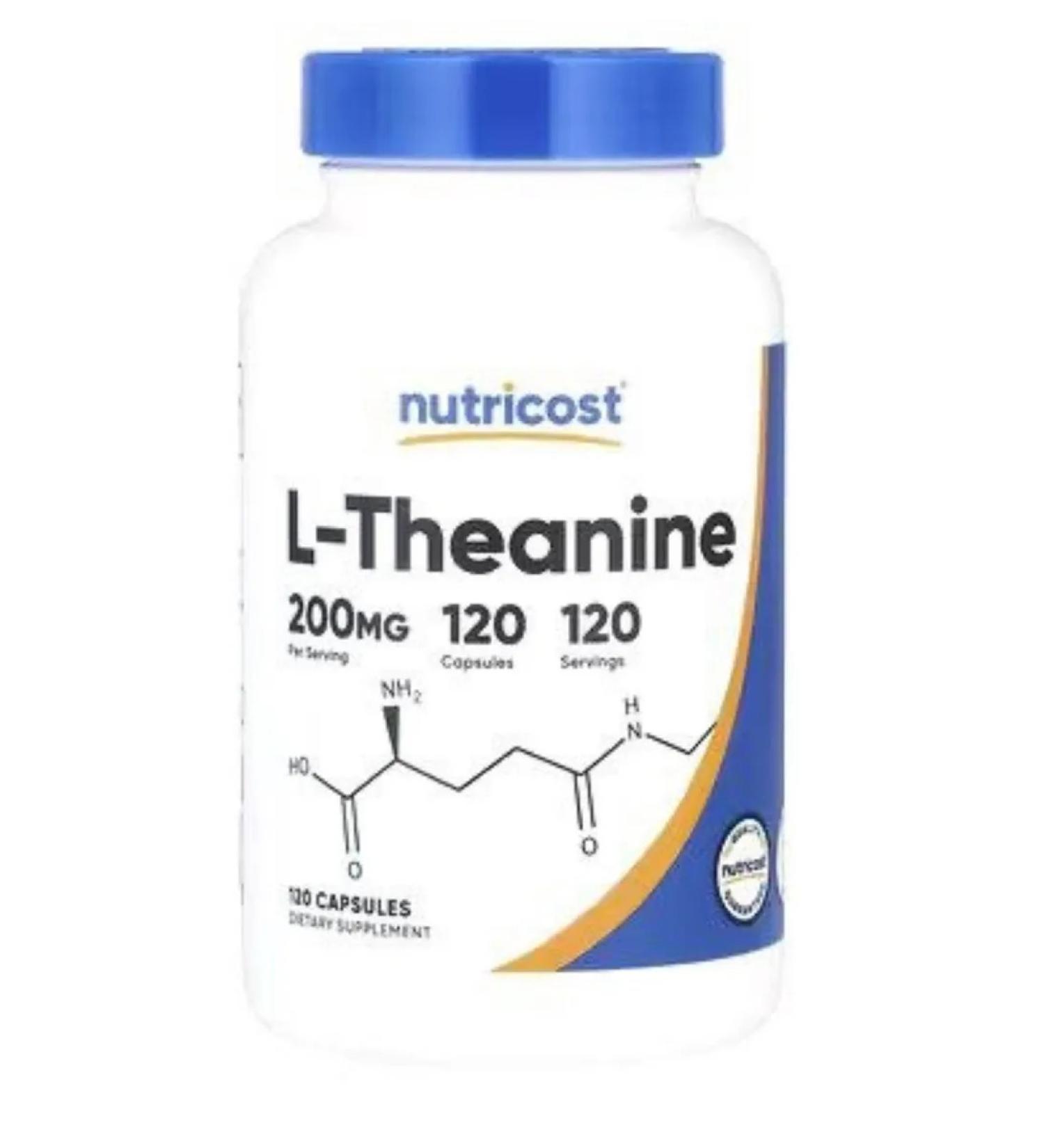 Nutricost L-theanine (l-teanine) 200 mg 120 capsules - Buy Online on GoSupps.com