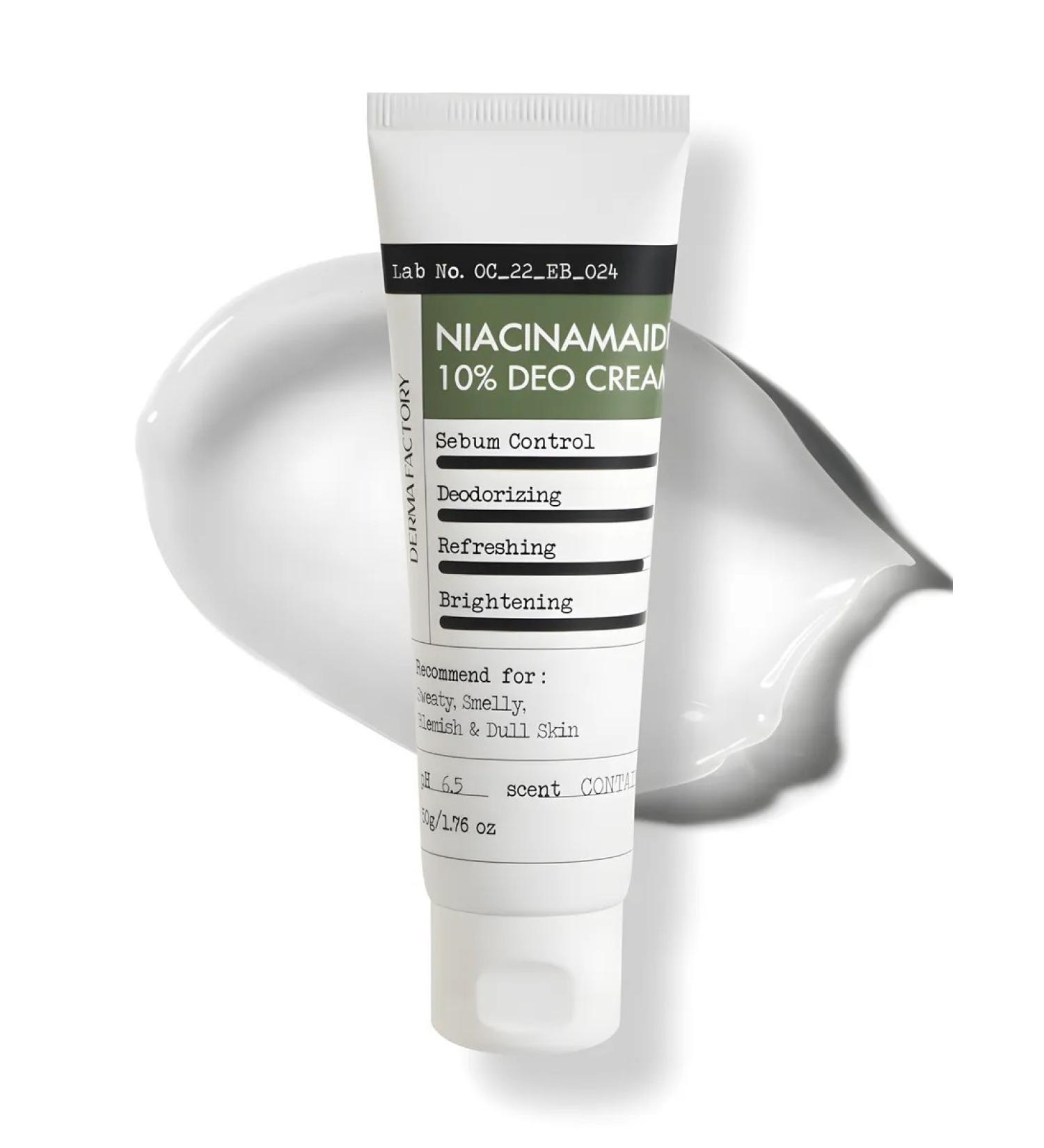 DERMA FACTORY Cream-dendorant for body with niacinamide