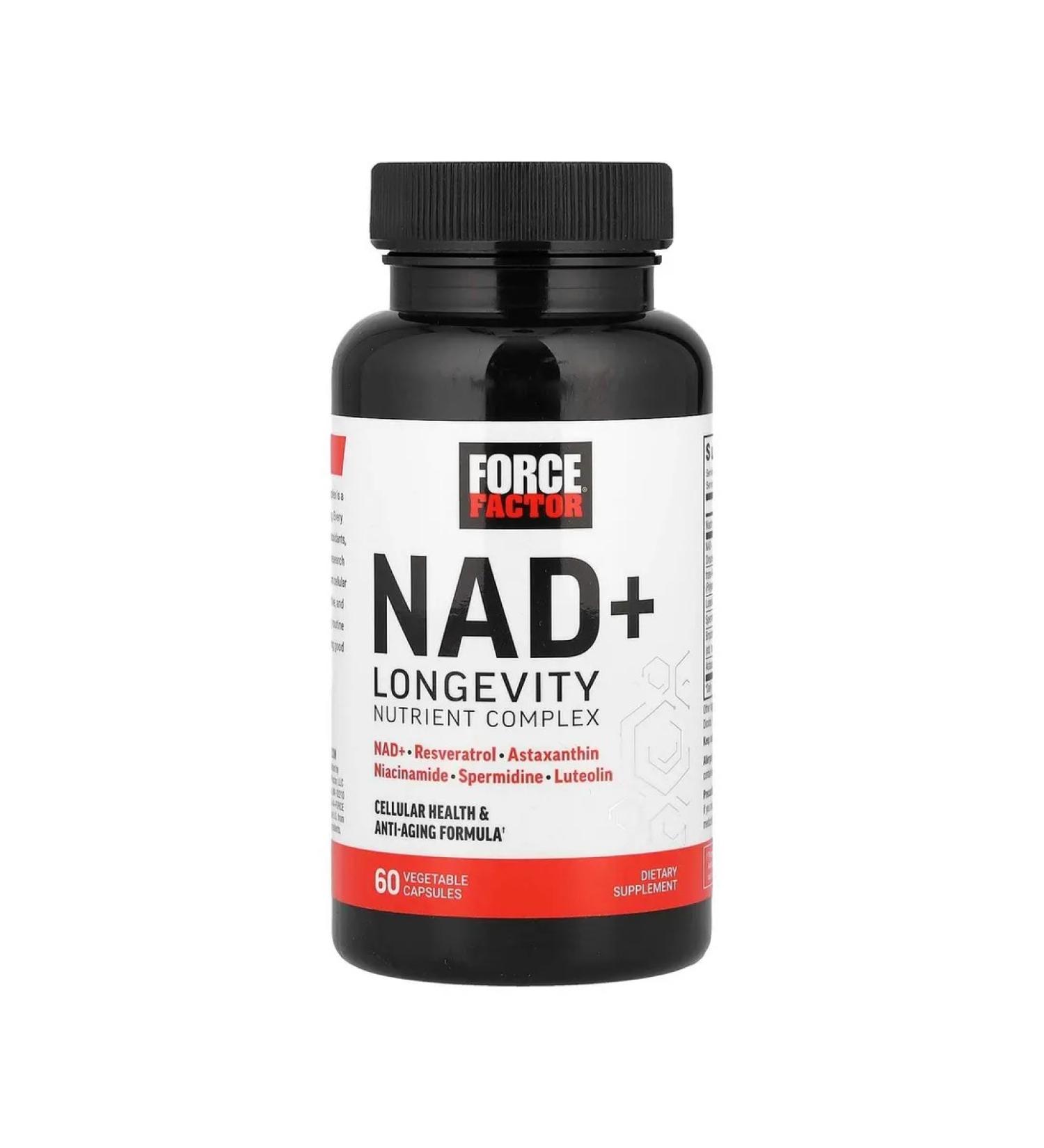 Force Factor NAD with resveratrol and luteolin 60 capsules - Buy Online on GoSupps.com