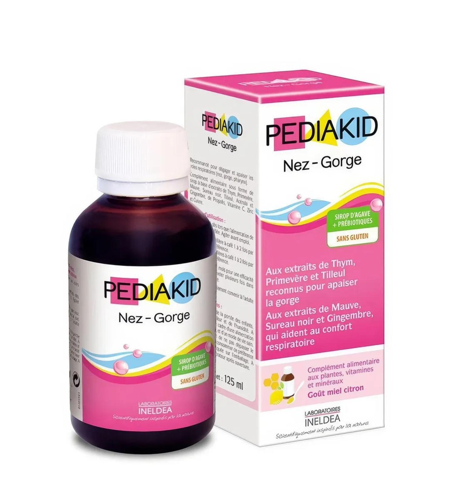 Pediakid "Nez Gorge" ("Pediaced syrup for the throat")