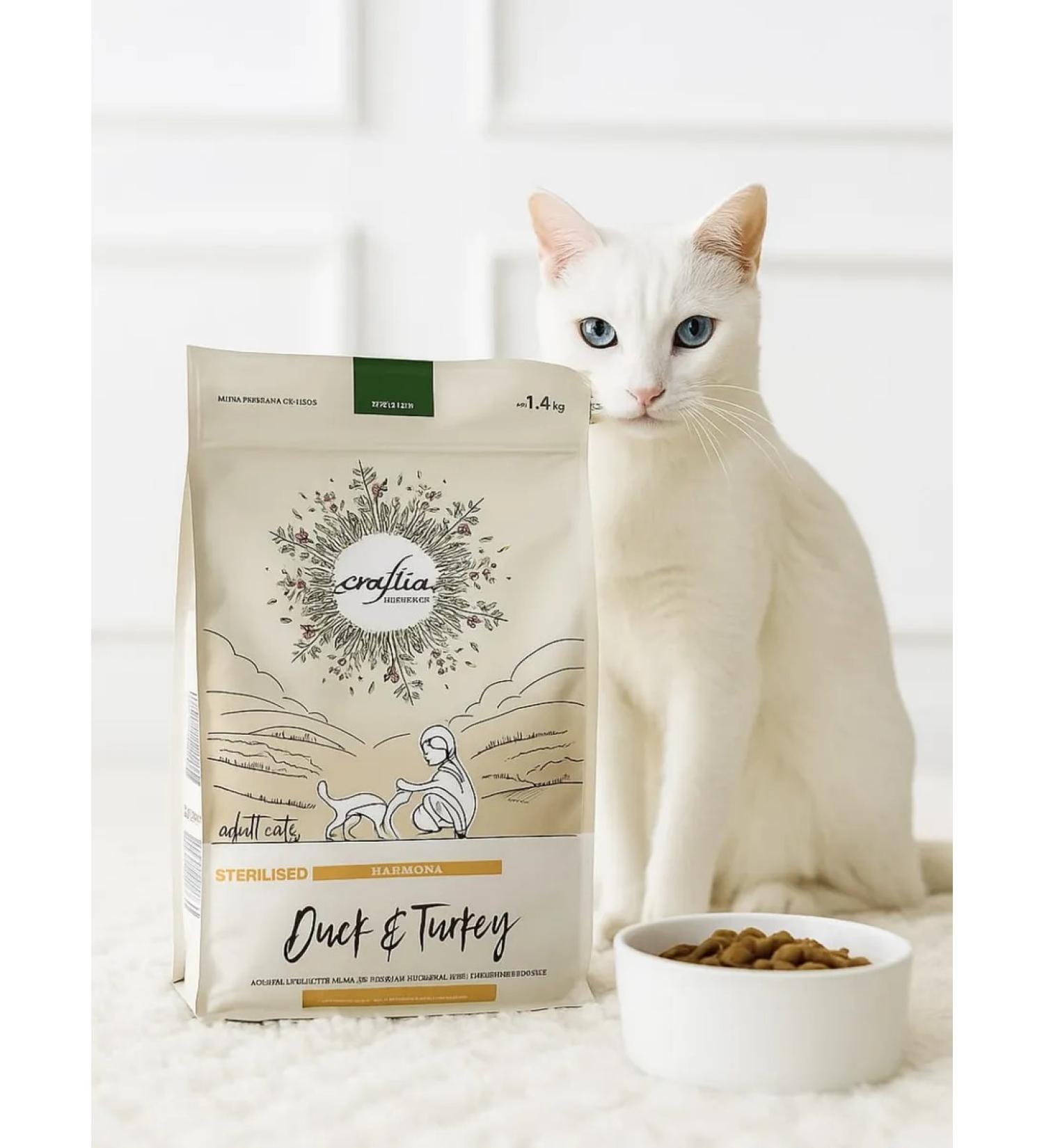 CRAFTIA HARMONA Dry food for sterilized cats duck 1.4kg - Buy Online on GoSupps.com