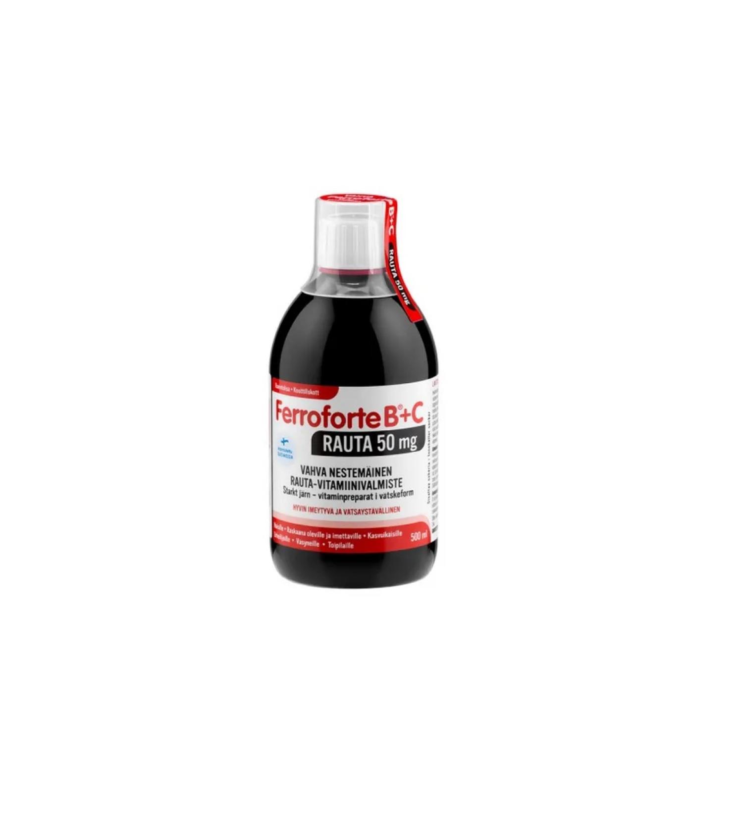 SanaSol Ferroforte B + iron with 50 mg 500 ml (Finland)