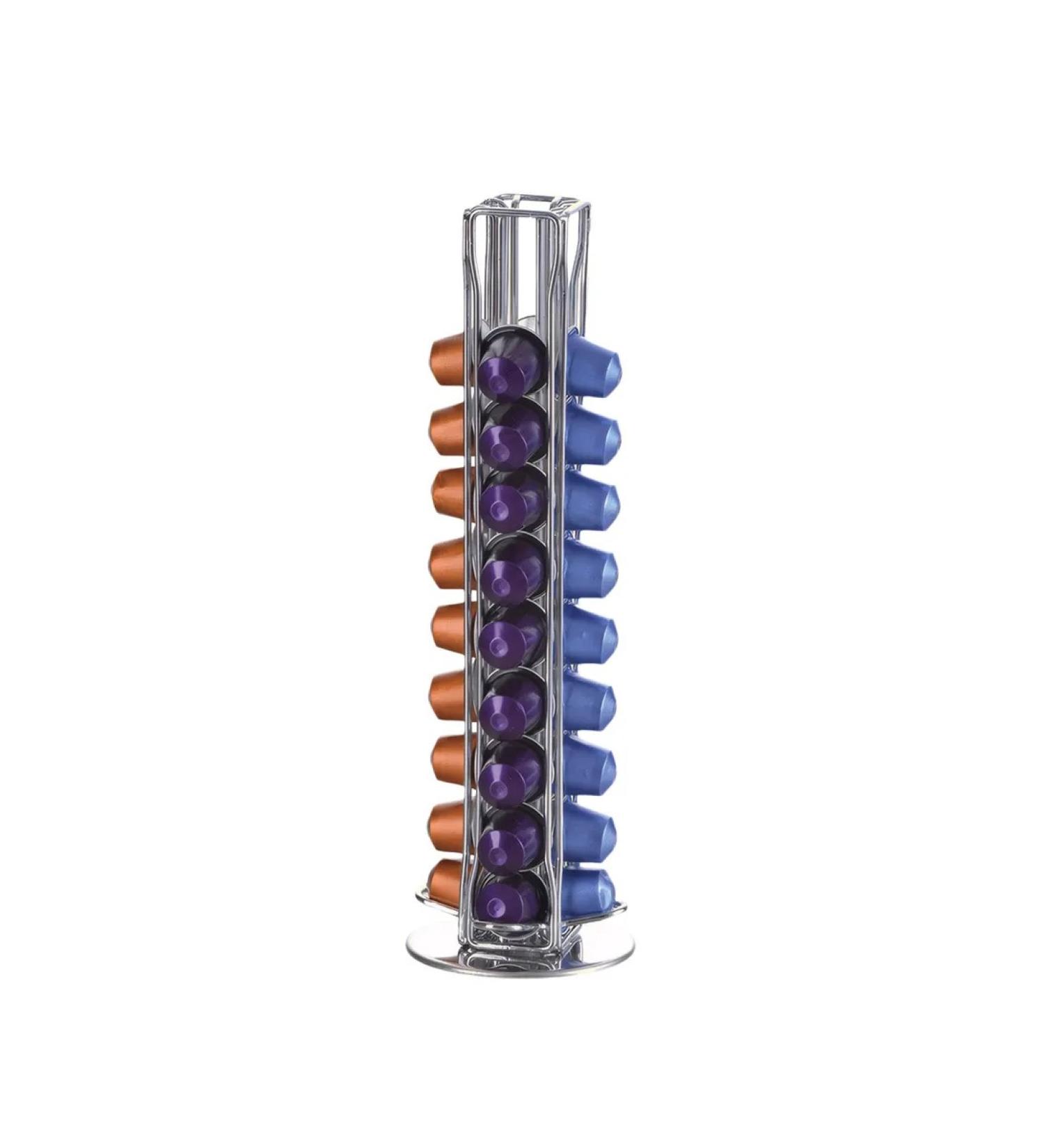 40pcs a capsule coffee stand rotating silver - Buy Online on GoSupps.com