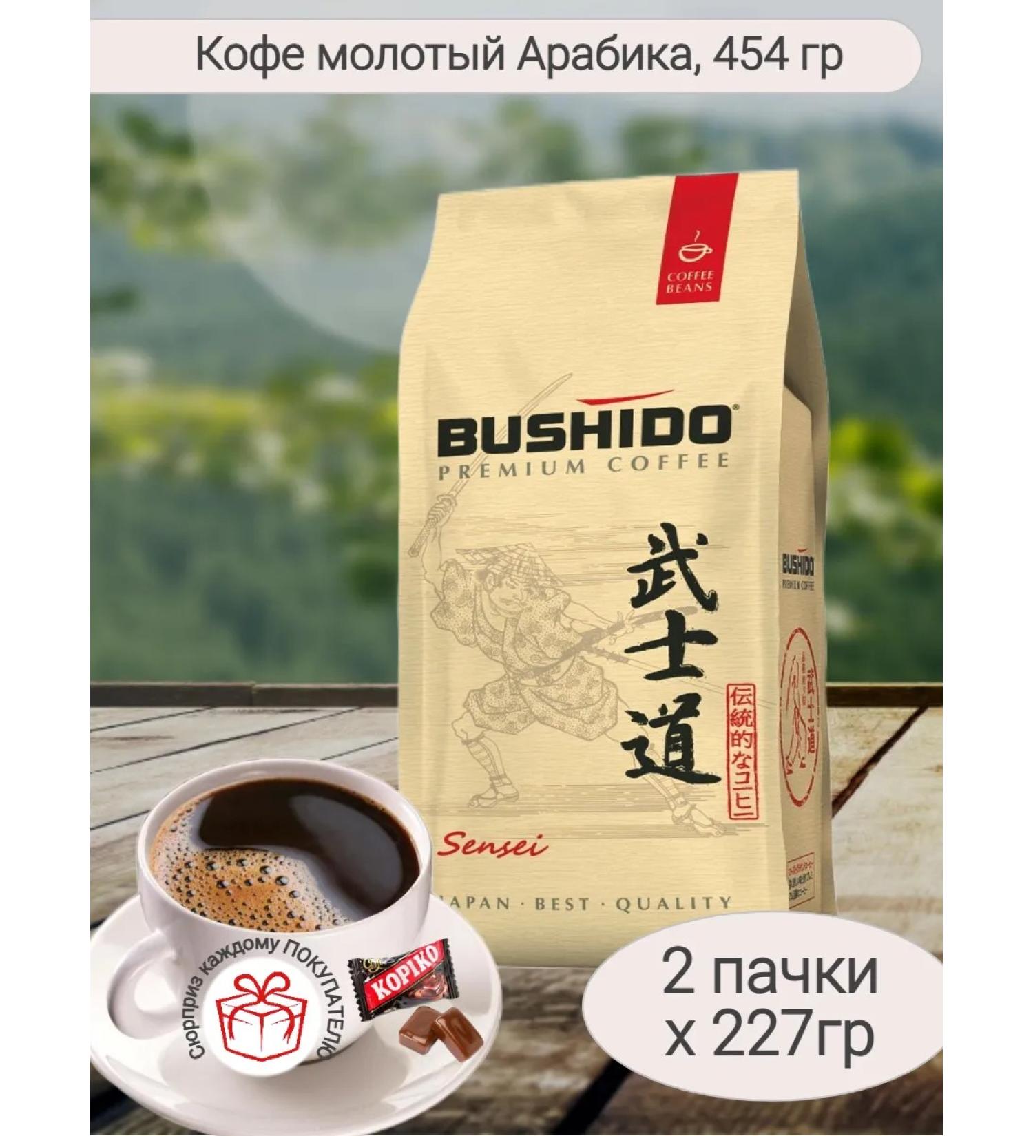 Coffee ground Bushido Sensei Arabica 227 gr 2pcs