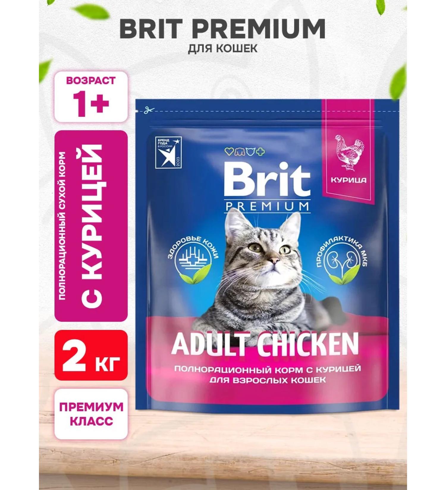 Brit Dry feed Premium for cats chicken 2 kg - Buy Online on GoSupps.com