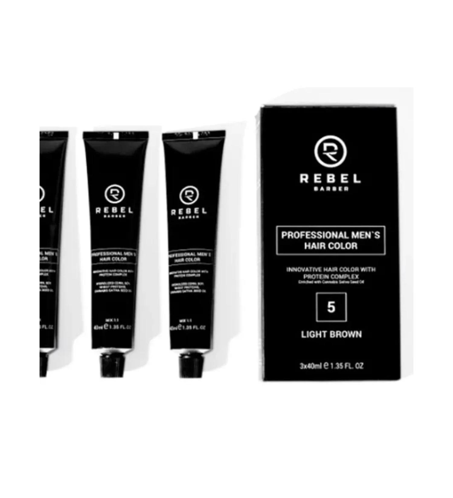 Mivis Rebel Barber Men's Hair Color Light Brown Professional 3 X 4