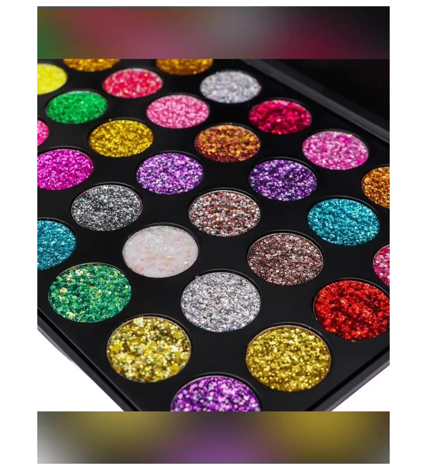 Simaland Bright palette of shadows with sparkles for makeup - Buy Online on GoSupps.com