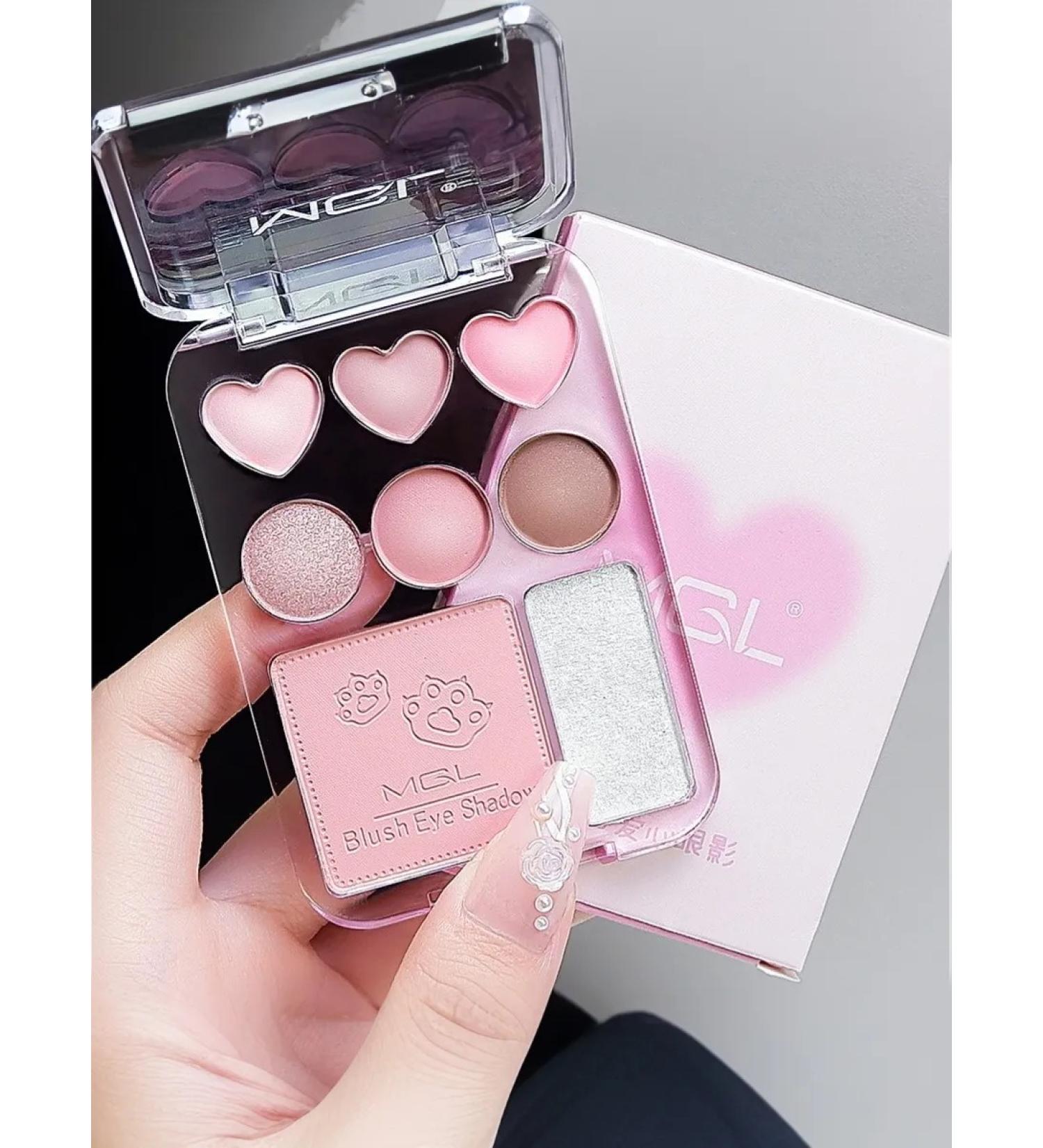 Palette of shadows for the eyelids of blush and highlighter - Buy Online on GoSupps.com