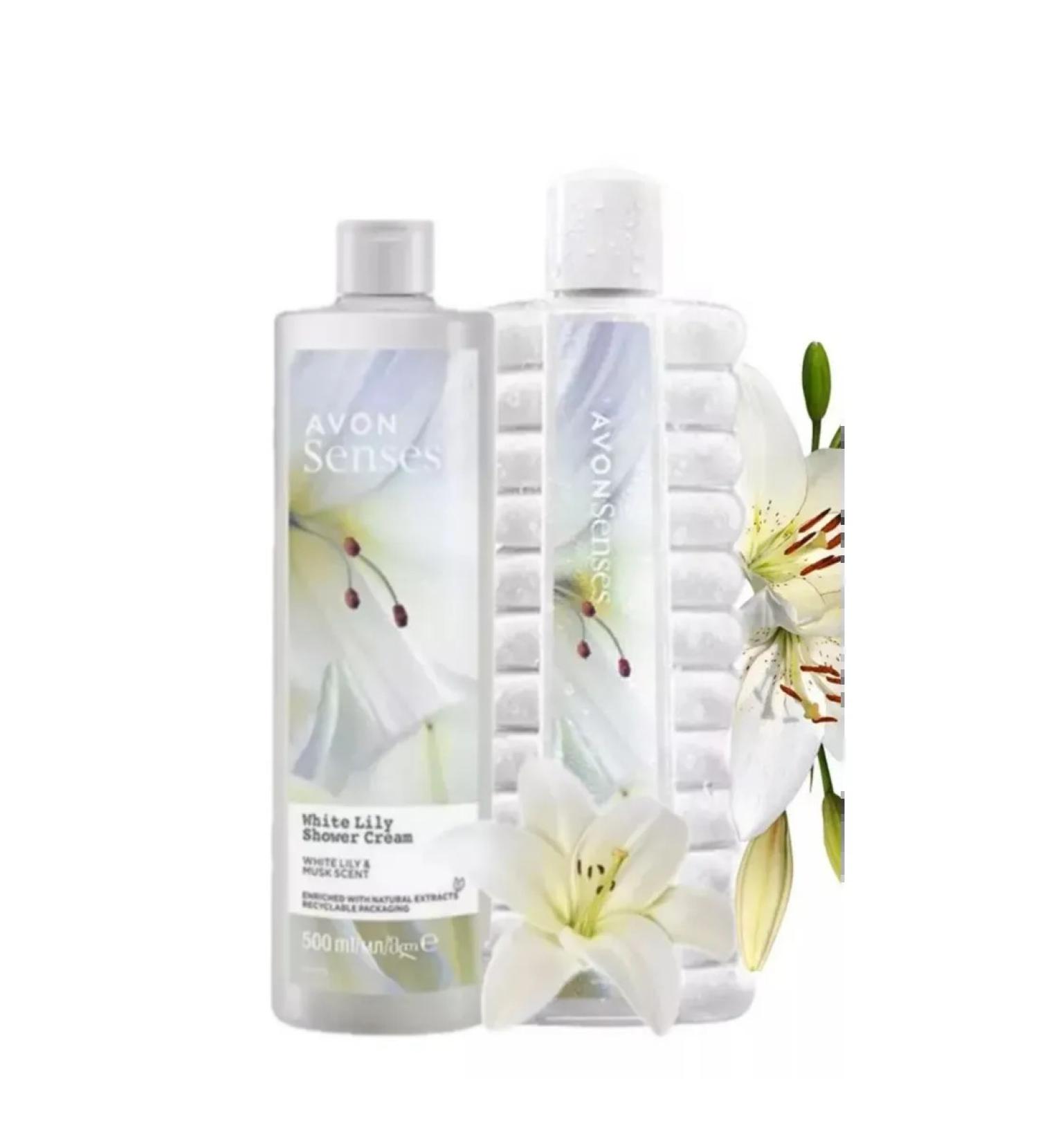 AVON Set of Cream-Gel 500ml + Foam 500ml "White Lilia"