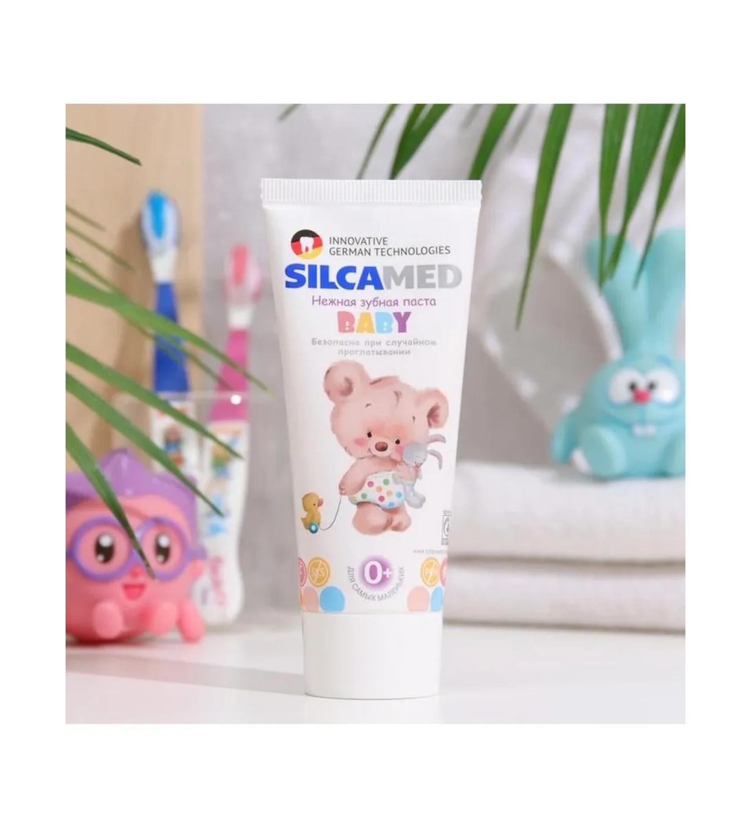 SILCAMED Set 2 pieces of children's toothpaste Baby 0+ 65 g - Buy Online on GoSupps.com