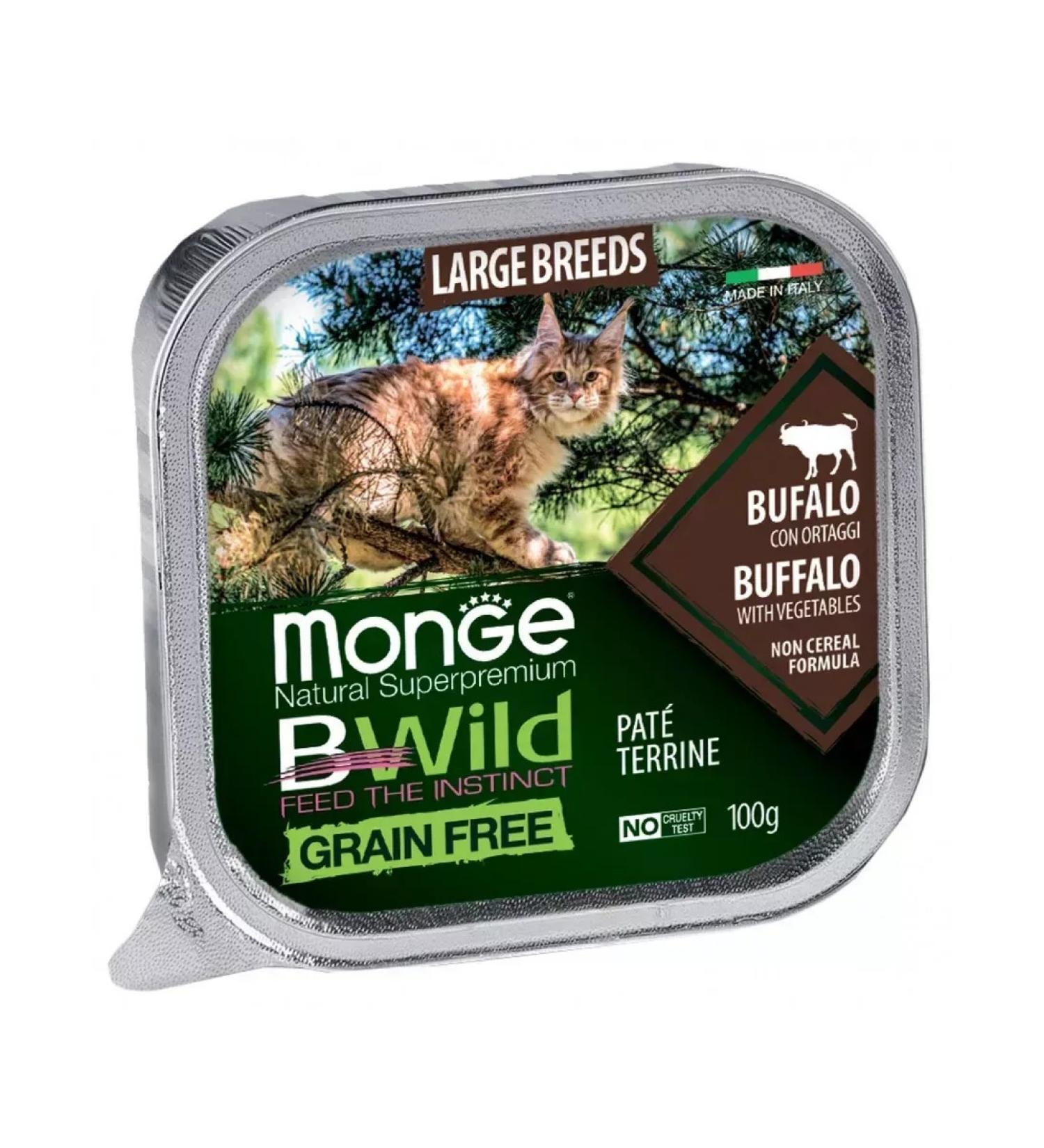 MONGE BWILD cats from a buffalo 100g x 16pcs