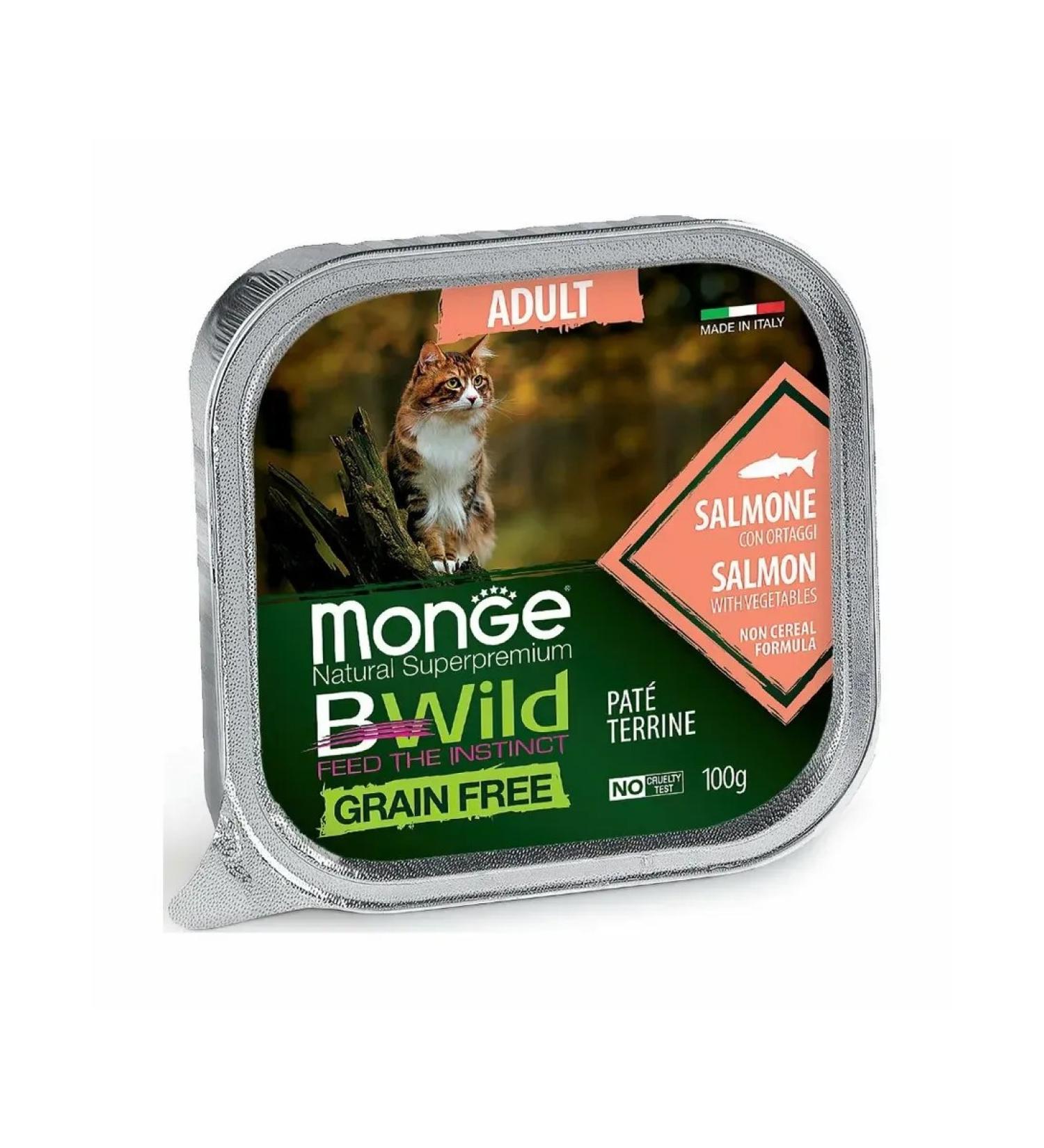 MONGE BWILD cats with moosemos 100g x 16pcs - Buy Online on GoSupps.com