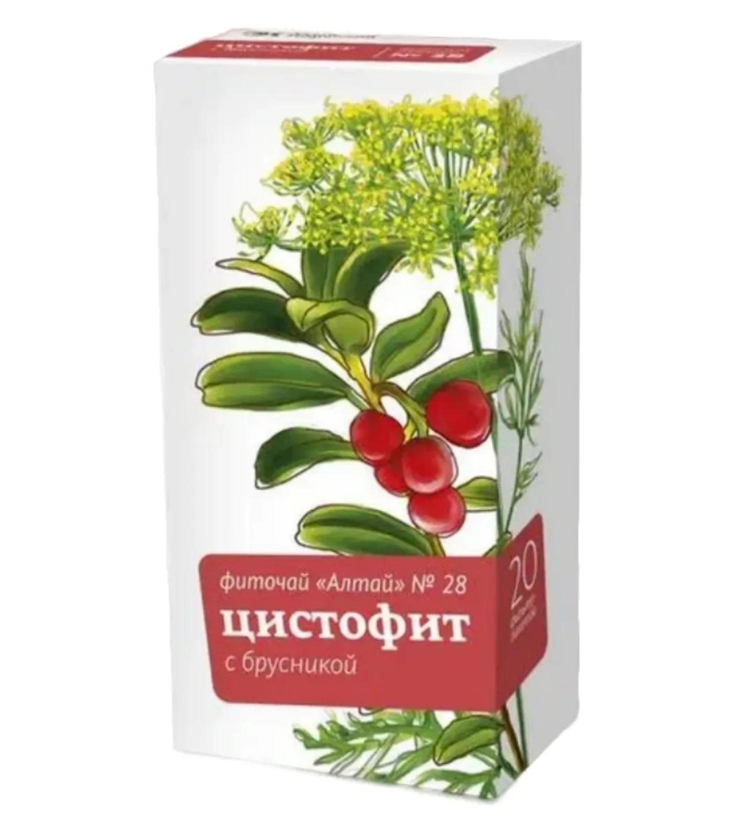 Altai cedar Fitochi Altai No. 28 Cystophyte with lingonberries 20 filter of bags