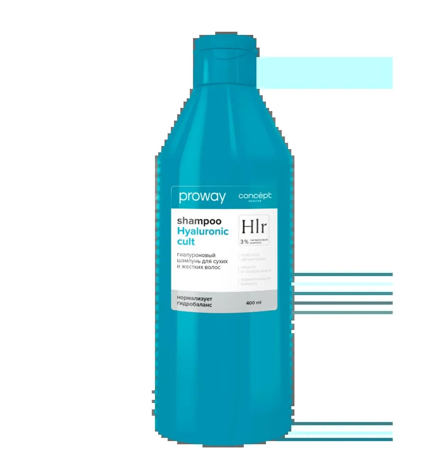 BIG LLC Concept Proway Hyaluronic Shampoo for Dry and Coarse Hair 400ml - Buy Online on GoSupps.com