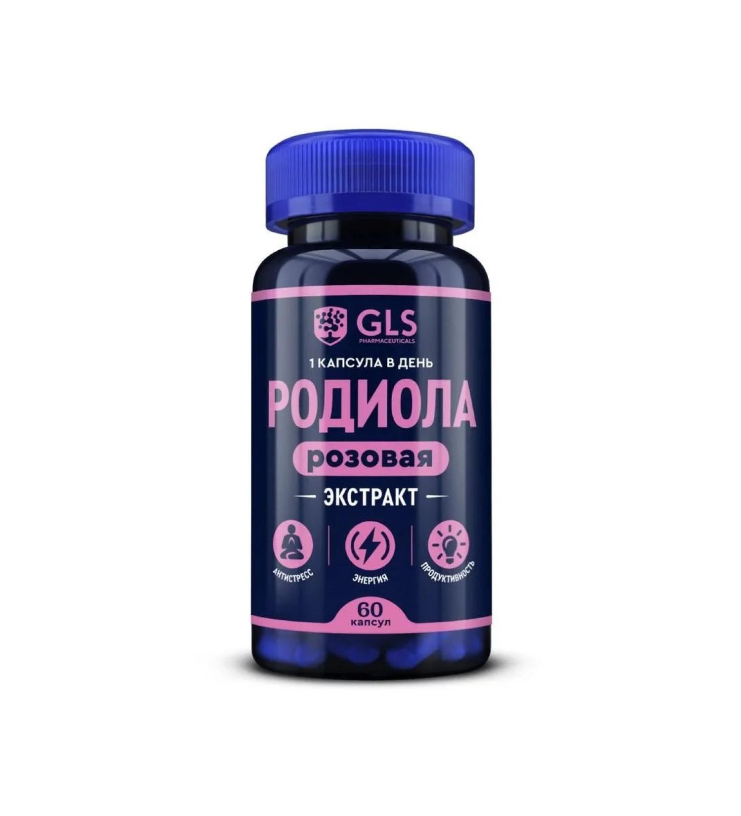 GLS pharmaceuticals GLS Rhodiola pink n60 caps 400 mg - Buy Online on GoSupps.com