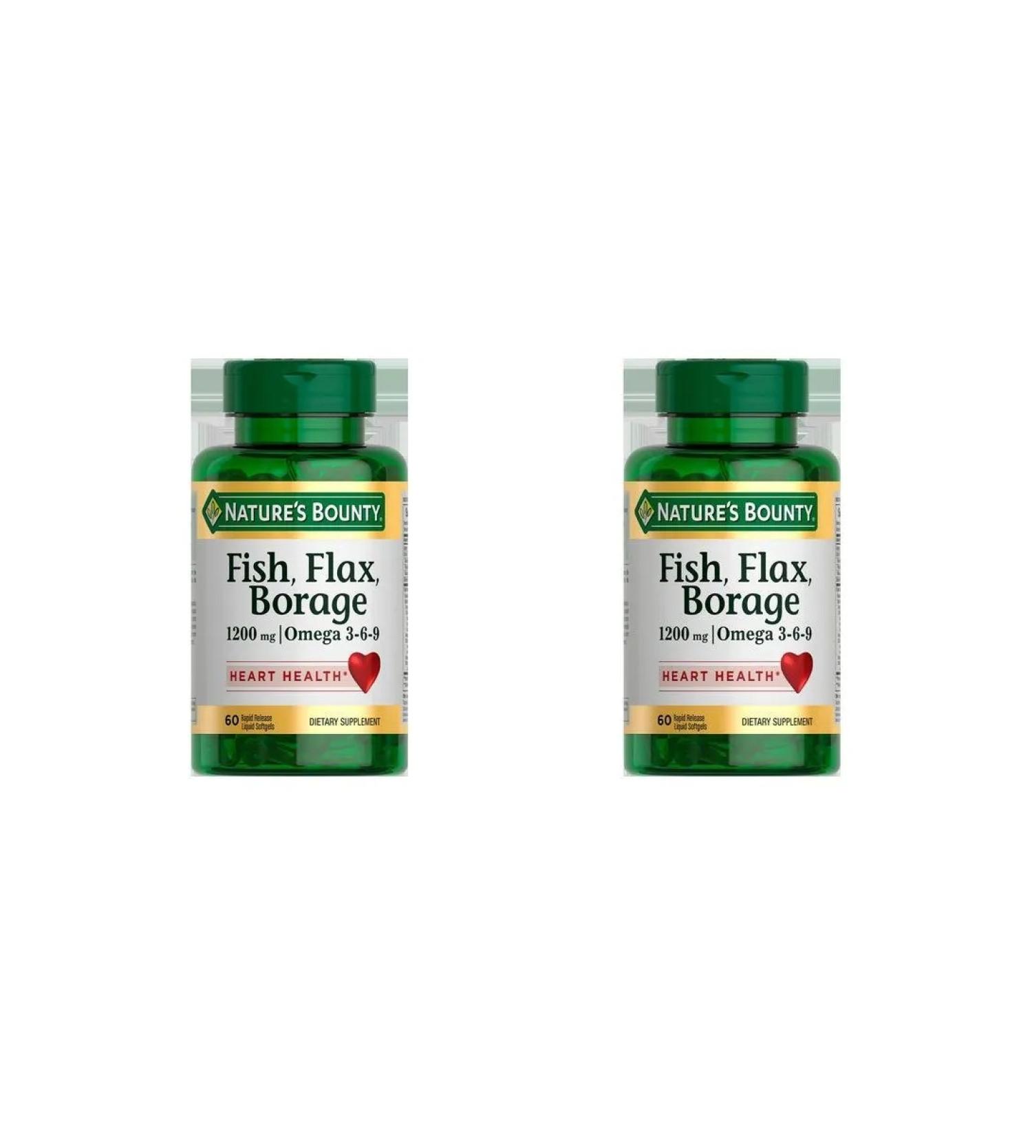 Nature's Bounty omega 3-6-9 N60 caps at 1786 mg Natures Bounty-2pcs