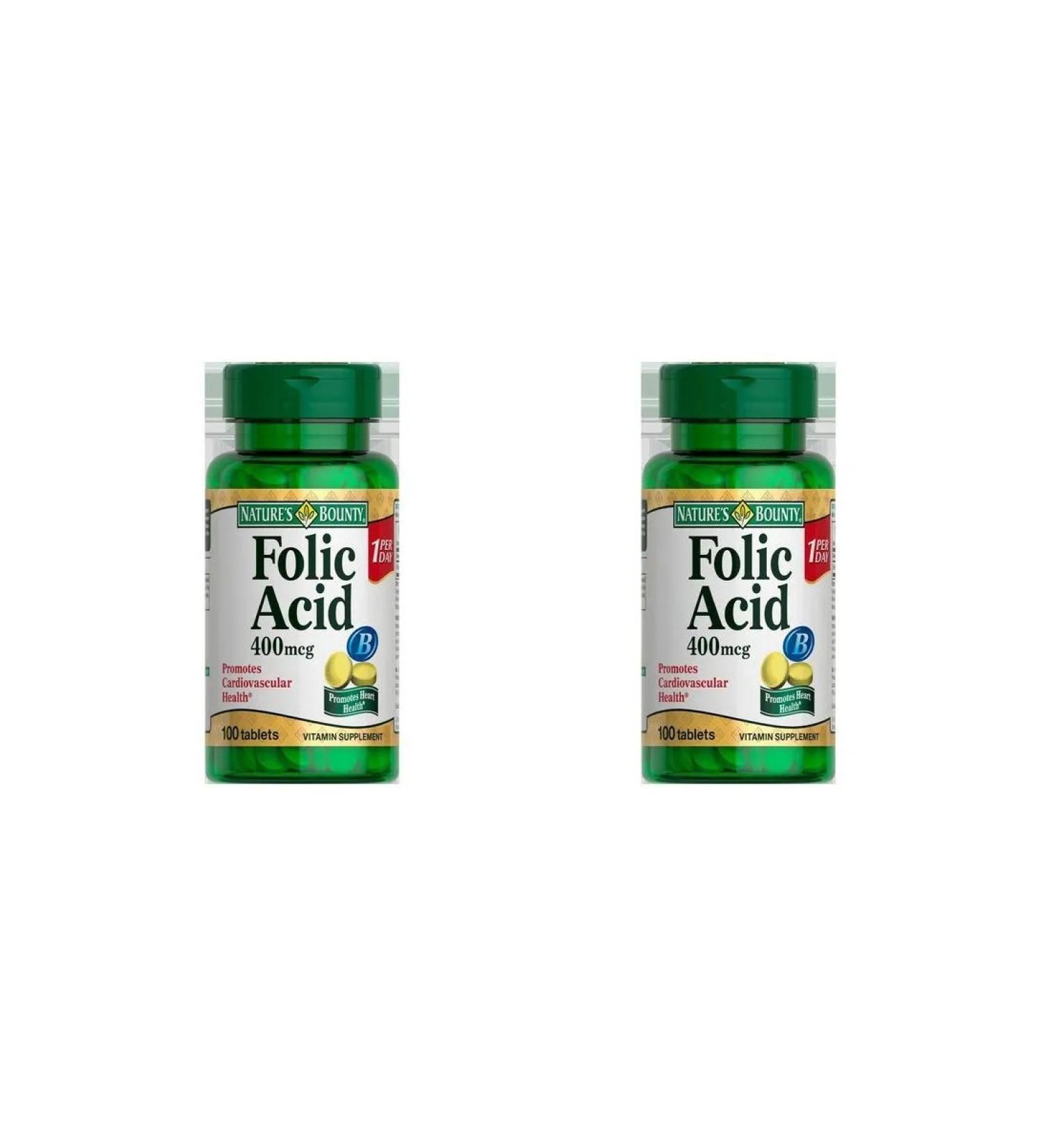 Nature's Bounty Folic K -Tu N100 Table Natures Bounty - 2pcs