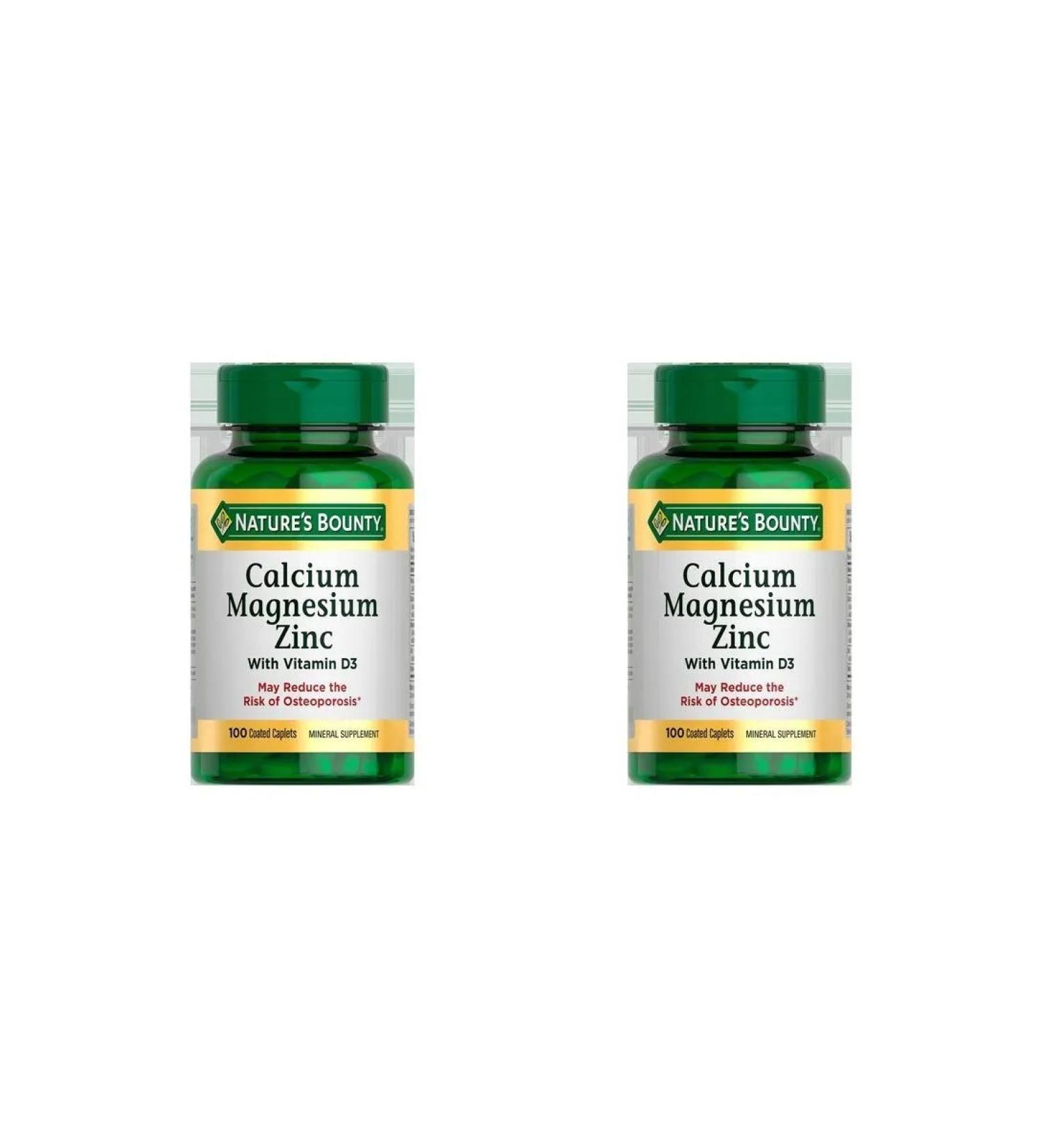 Nature's Bounty Calcium-Magniy-Tsink N100 Table at 1414 mg Natures Boun-2pcs