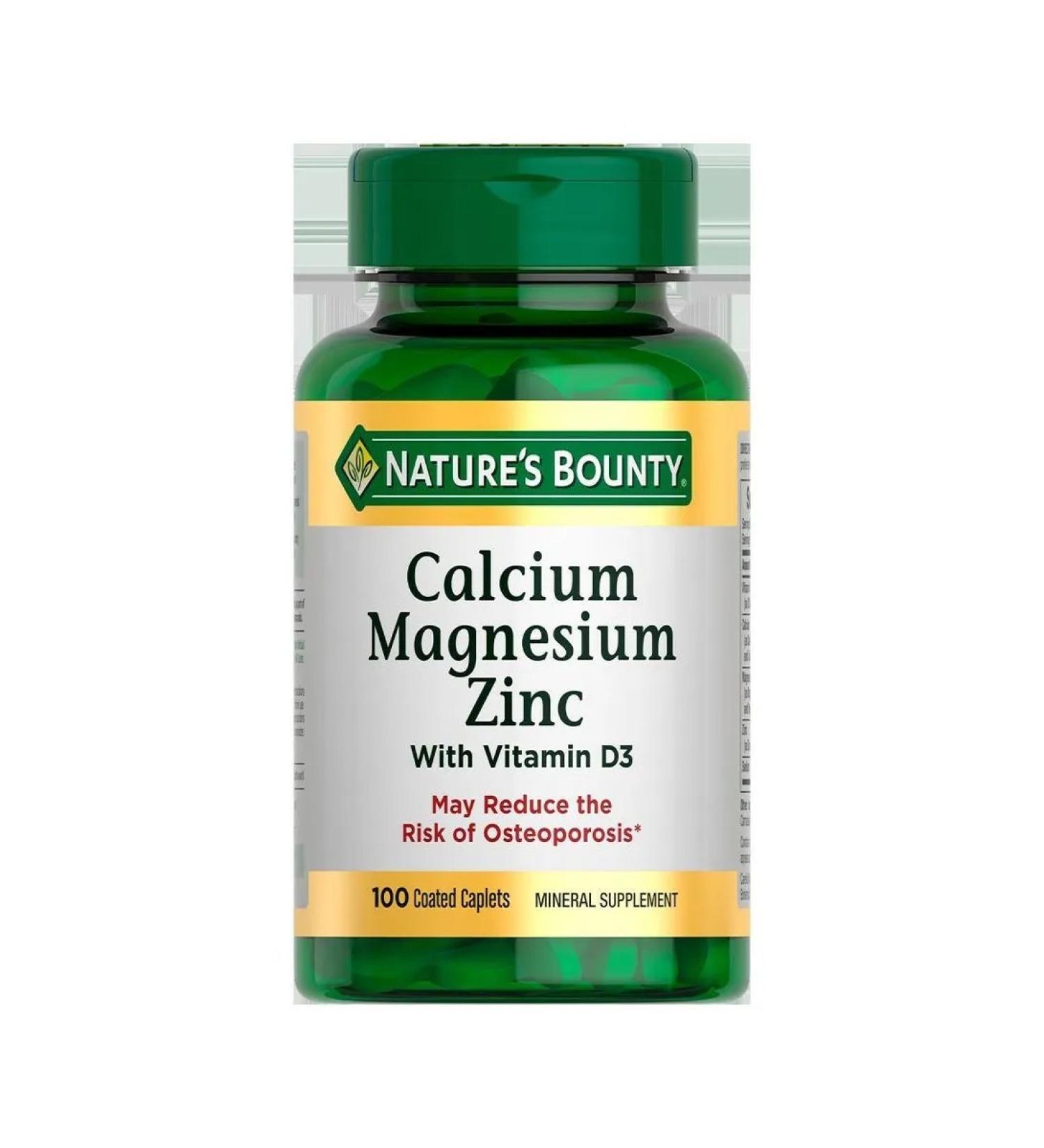 Nature's Bounty Calcium-Magniy-Tsink N100 Table at 1414mg Natures Bounty