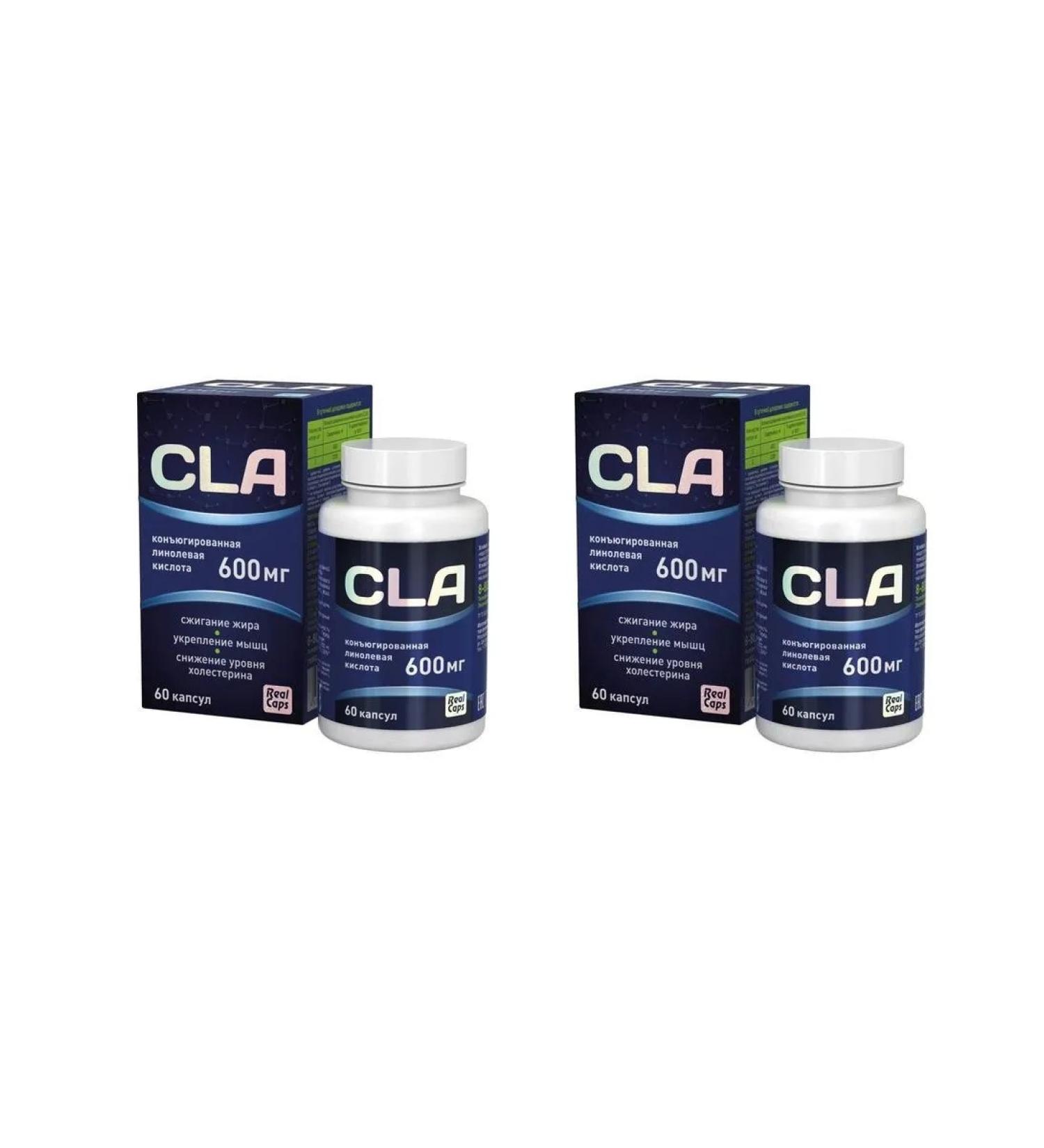 RealCaps JSC Conjugated linoleic acid (CLA) 600 mg N60 Cap - 2pcs