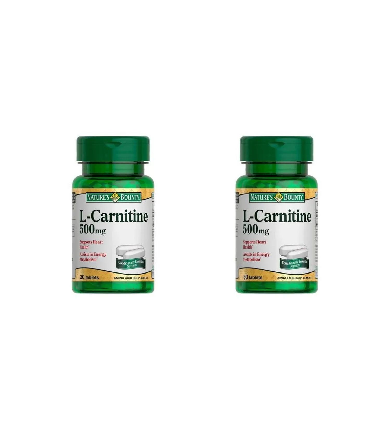 Nature's Bounty L -carnitine 500MG N30 Table at 1302mg Natures Bounty - 2pcs