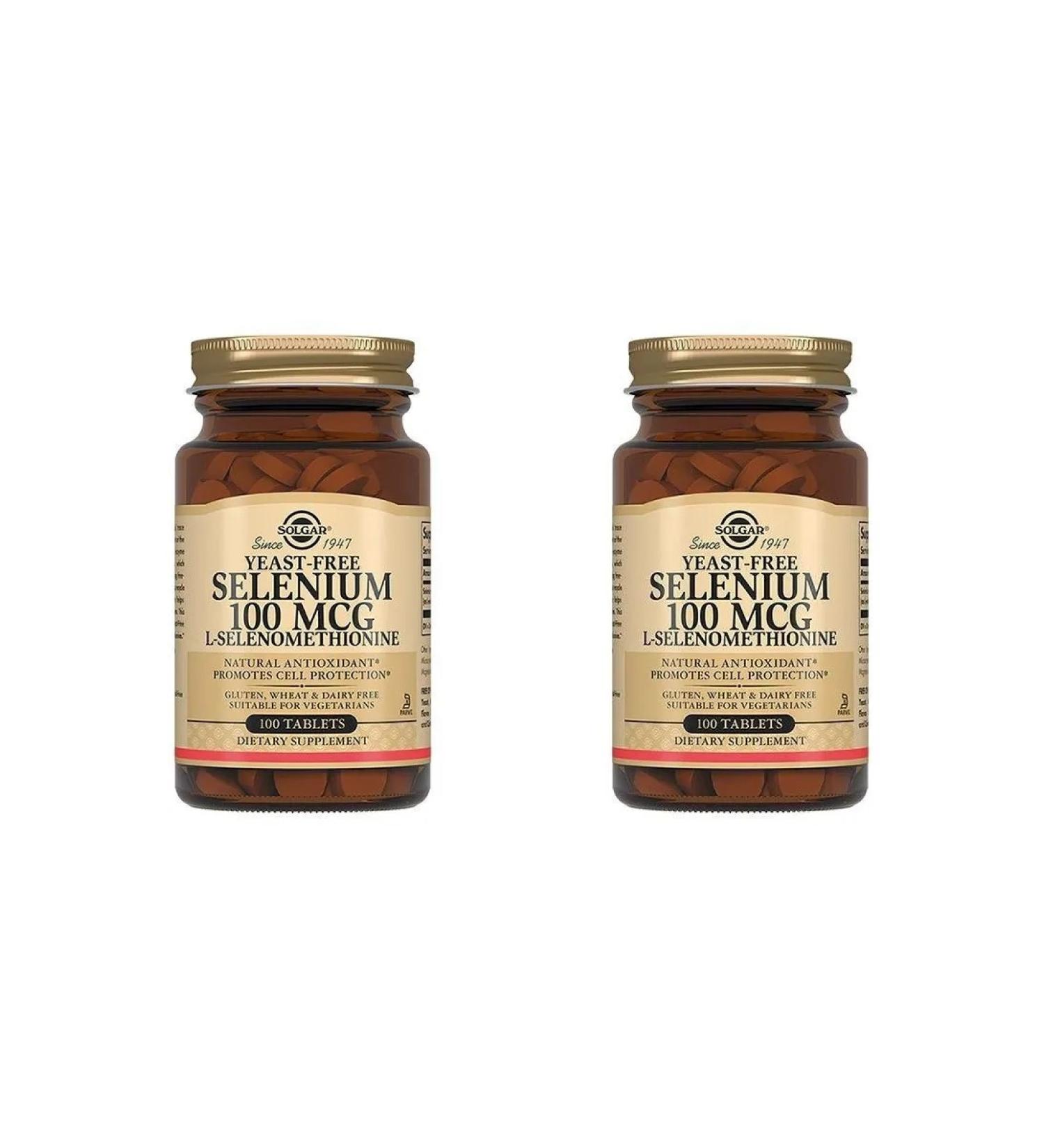 SOLGAR Selenium 100 MKG N100 Table 457mg - 2pcs - Buy Online on GoSupps.com