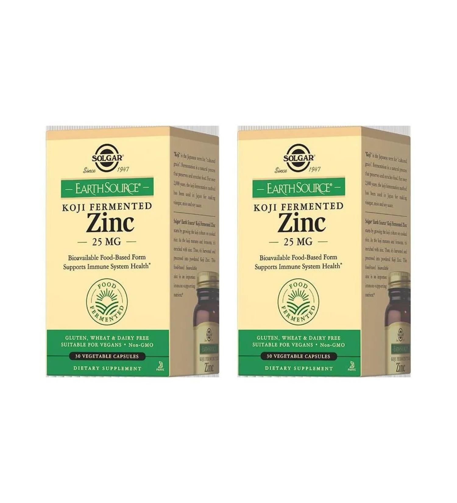 SOLGAR zinc 25 mg in the enzyme culture of Kodzhi N30 80 - 2pcs - Buy Online on GoSupps.com