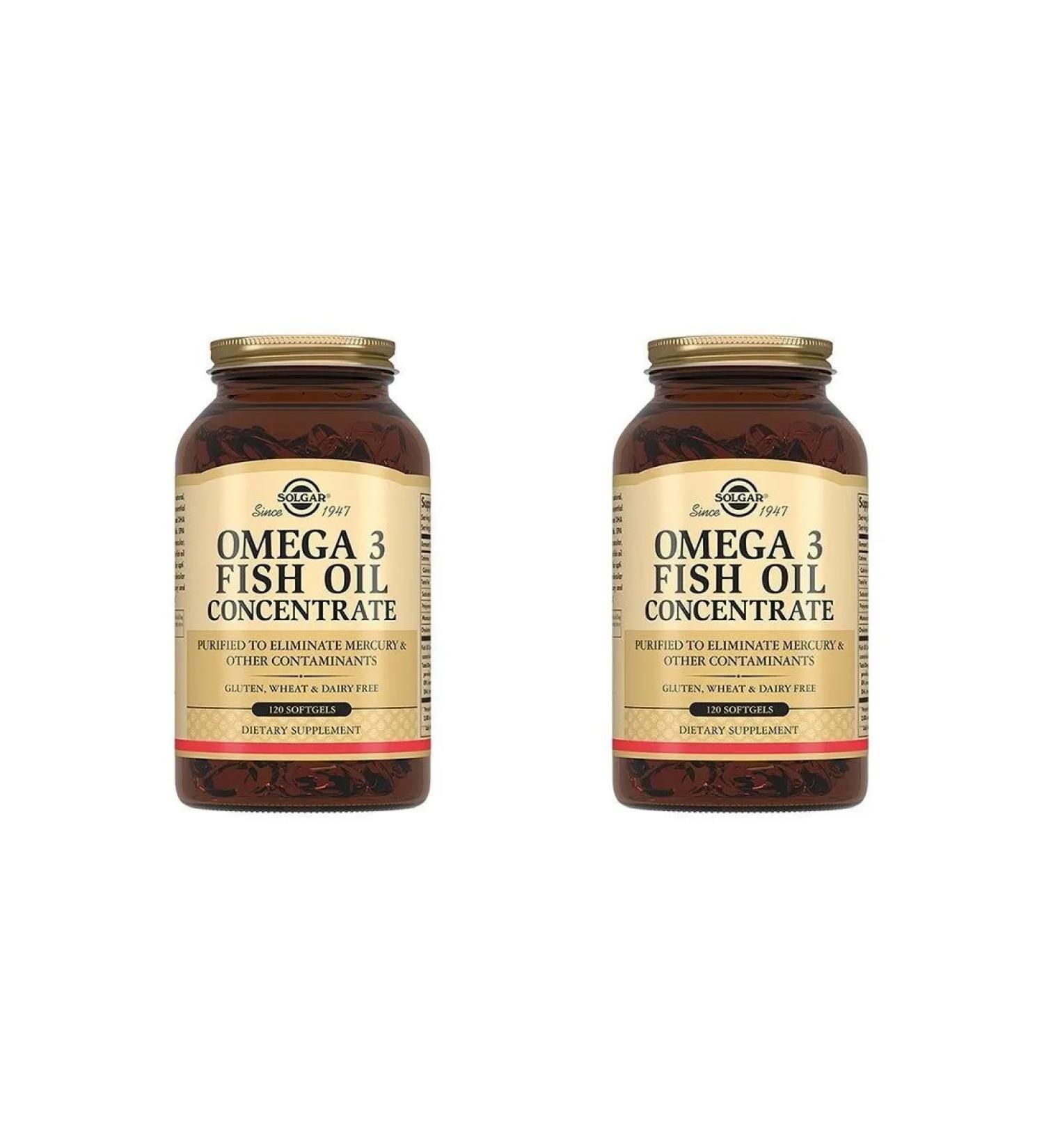 SOLGAR Omega -3 N120 Kaps - 2pcs concentrate - Buy Online on GoSupps.com