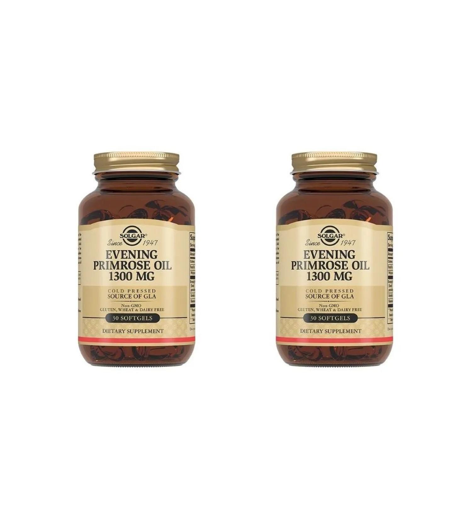 SOLGAR Evening primrose 1300 mg n30 caps at 1787mg - 2pcs - Buy Online on GoSupps.com
