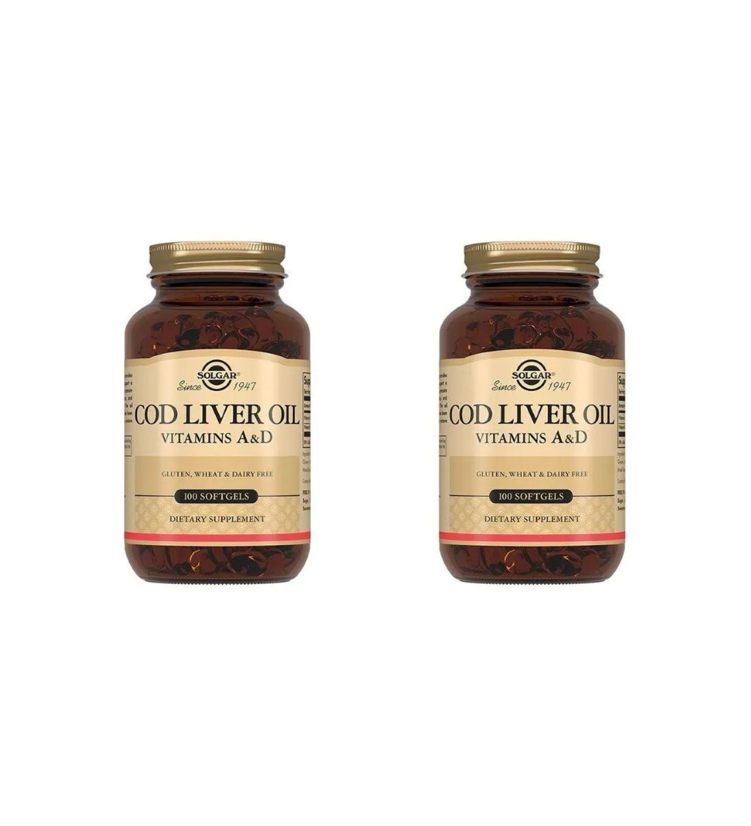 SOLGAR Fat from the liver of the n100 caps - 2pcs - Buy Online on GoSupps.com