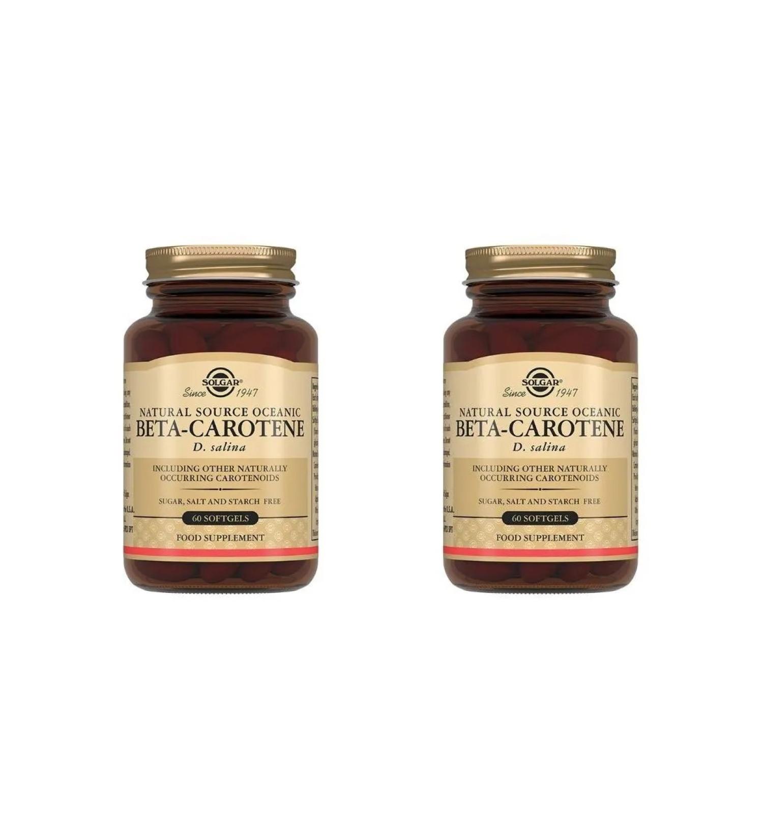 SOLGAR Beta -carotene of ocean algae d Salina N60 K - 2pcs - Buy Online on GoSupps.com