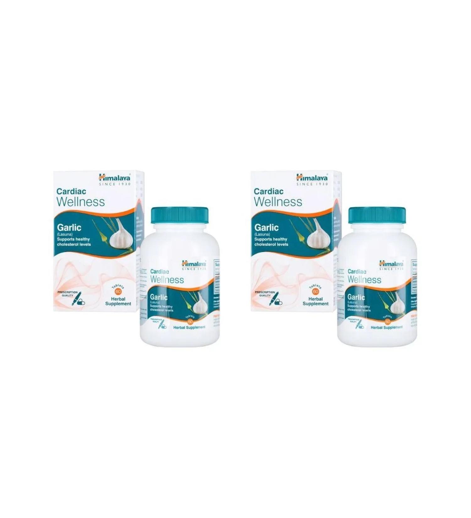 Himalaya Garlic tablets N60 table of 600 mg - 2pcs - Buy Online on GoSupps.com