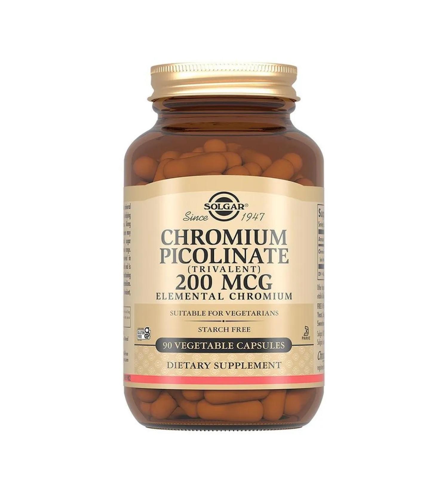 SOLGAR Picoline chromium n90 caps 345 mg - Buy Online on GoSupps.com