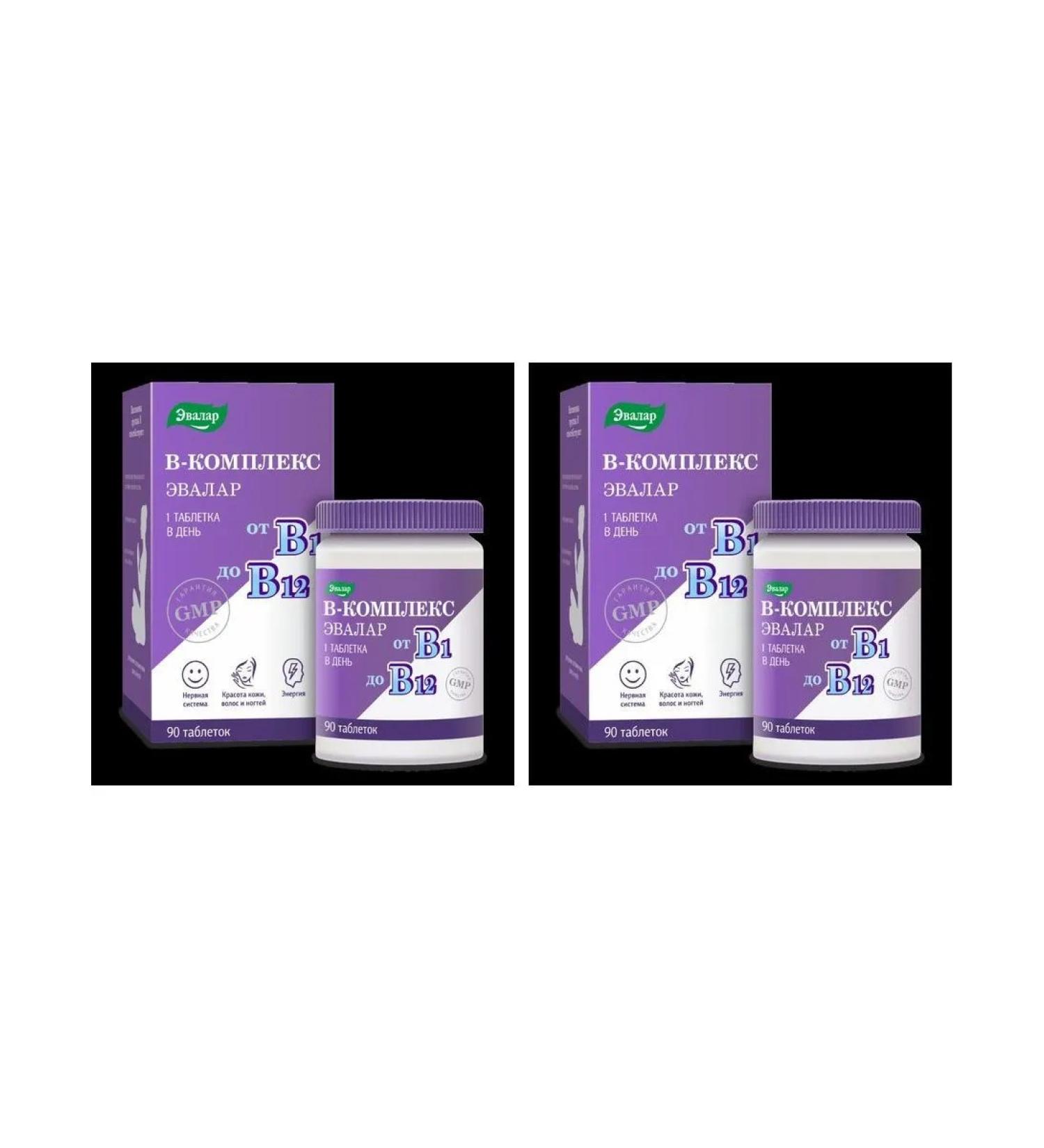 Evalar B vitamins of N90 Table of 0.2g - 2pcs - Buy Online on GoSupps.com