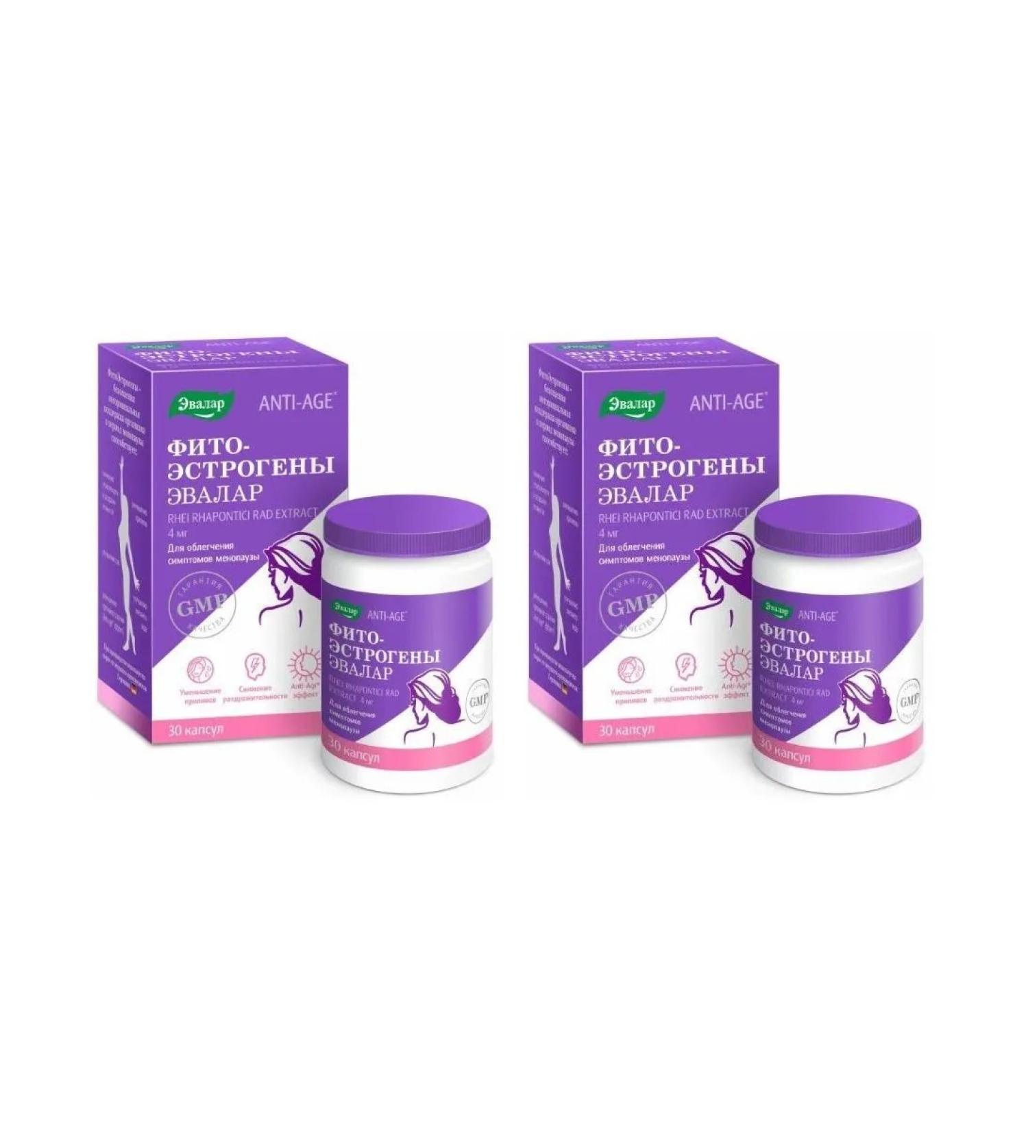 Evalar Phytoestrogens N30 Caps Caps of the intestinal of 0.25g - 2pcs - Buy Online on GoSupps.com