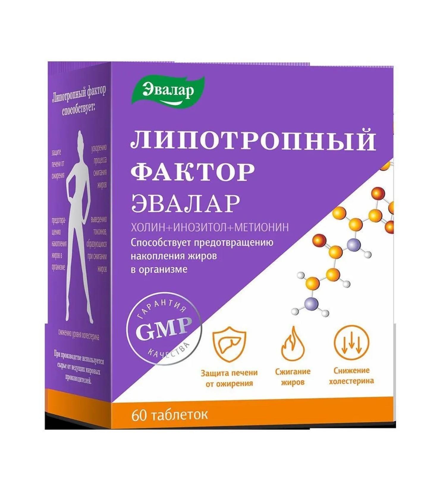 Evalar Lipotropic factor N60 Table P O 1.2 g
