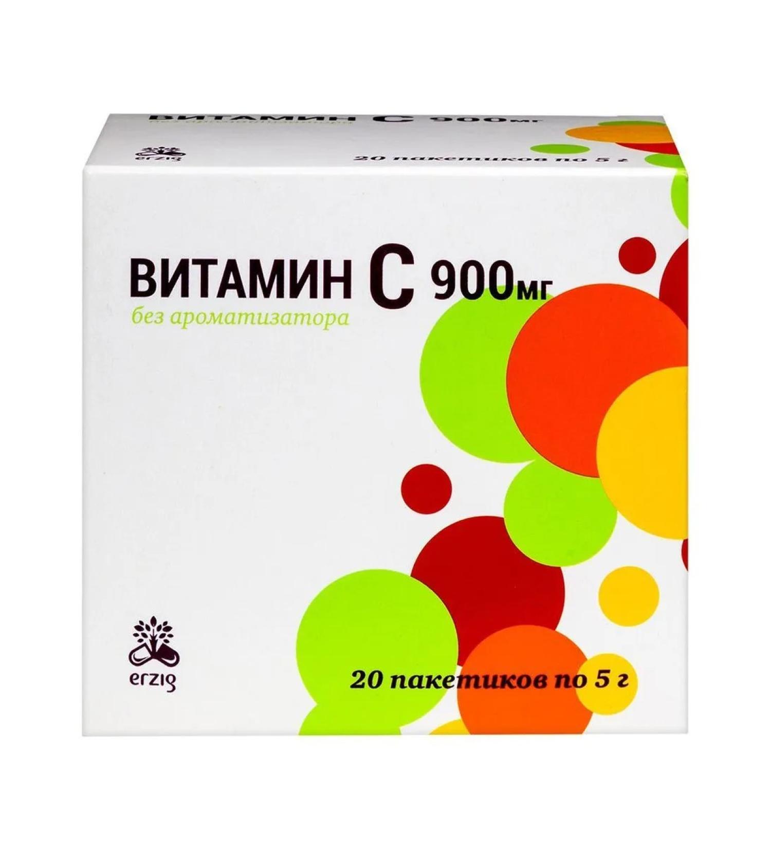 Erzig Vitamin C 900 mg without a flavor n20 packet-plow pores for 5.0 - Buy Online on GoSupps.com