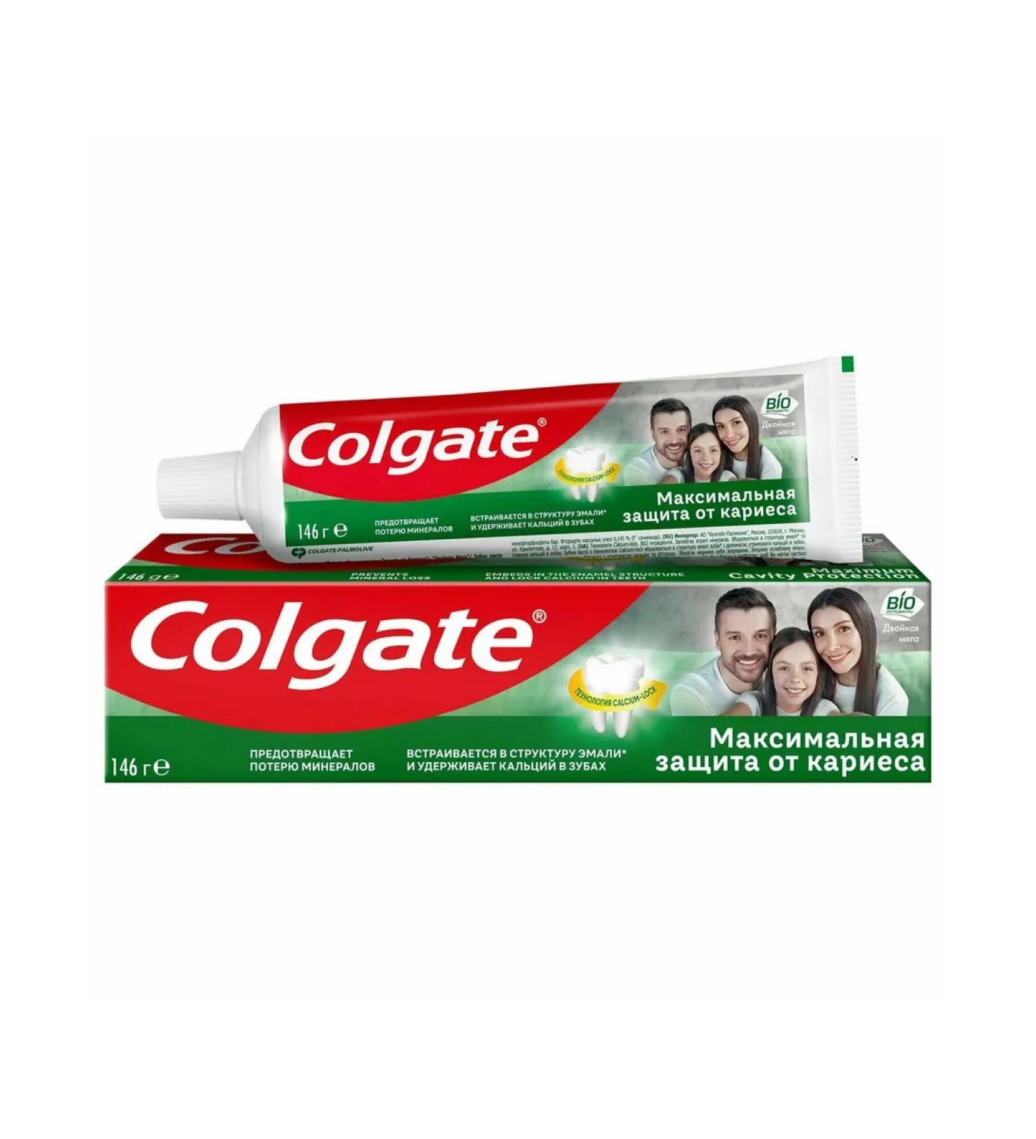 COLGATE Toothpaste maximum protection against caries double mint - Buy Online on GoSupps.com
